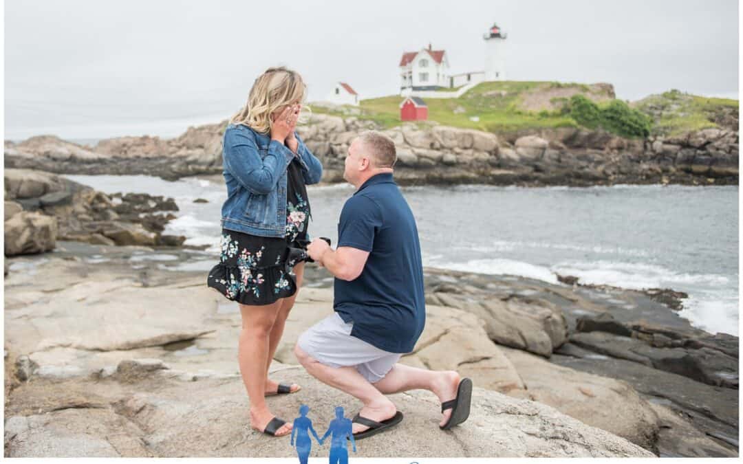 Nubble Lighthouse Surprise Proposal | York Maine Wedding Photographers