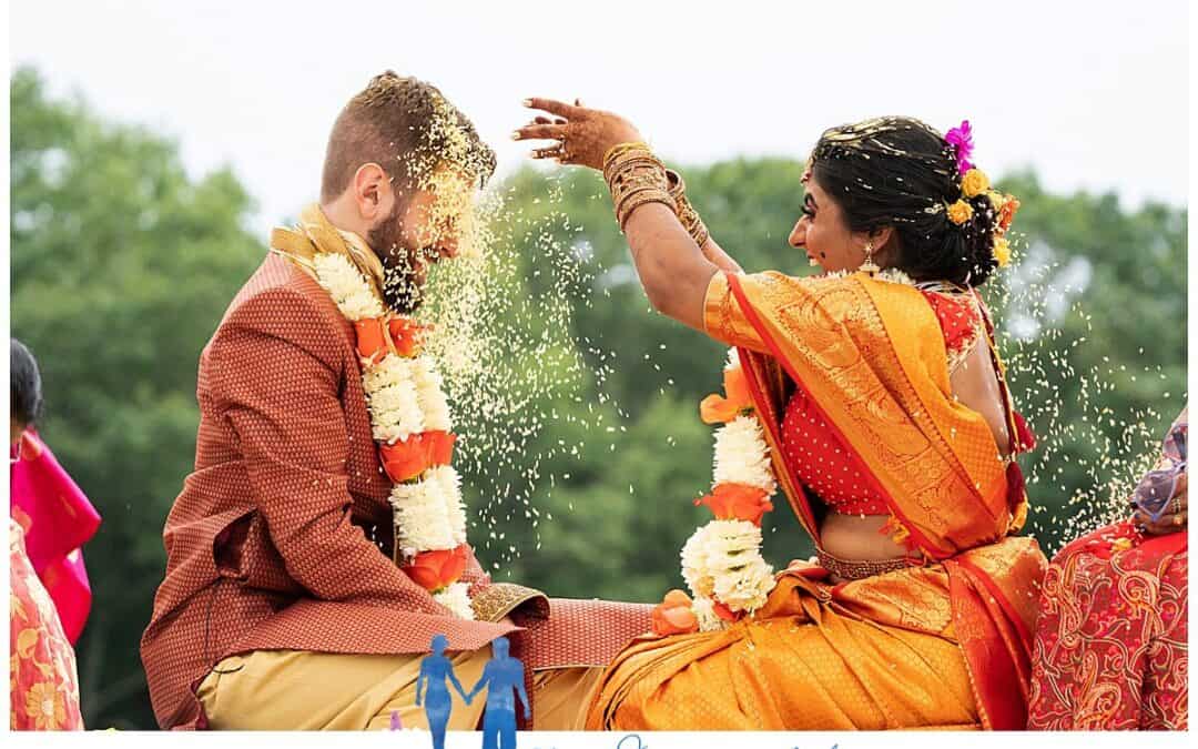 Anjali and Nick’s Hindu and American Scotland Fields, York Maine Wedding