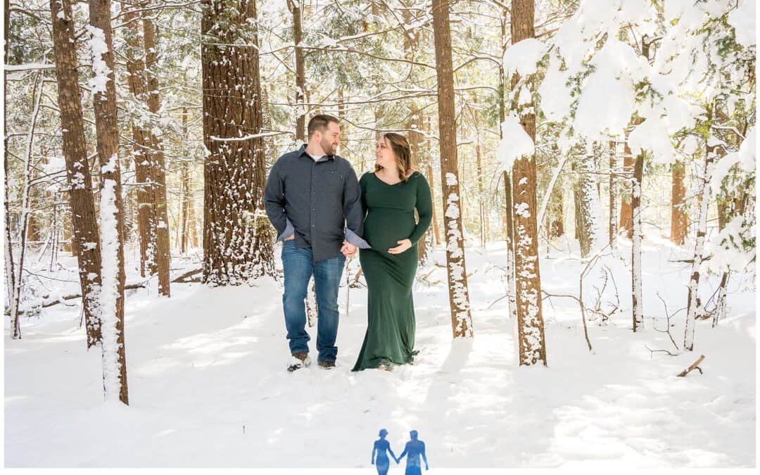Winter Maternity Portraits in Old Orchard Beach
