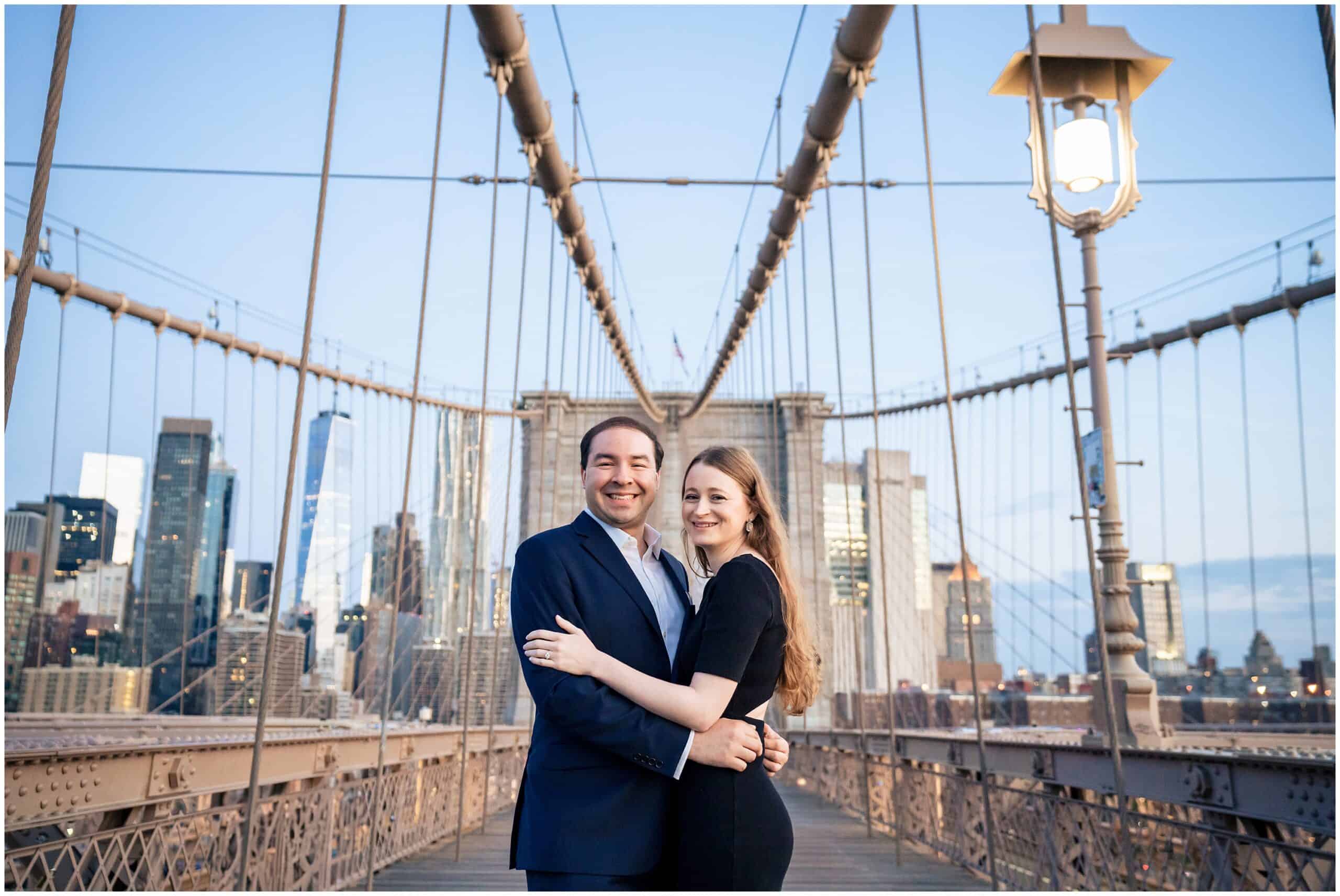 Brooklyn Bridge Engagement Session at sunrise by NYC Wedding Photographers, Two Adventurous Souls