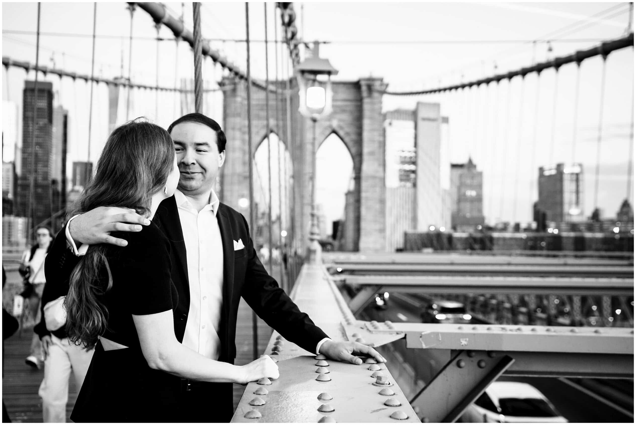 Brooklyn Bridge Engagement Session at sunrise by NYC Wedding Photographers, Two Adventurous Souls