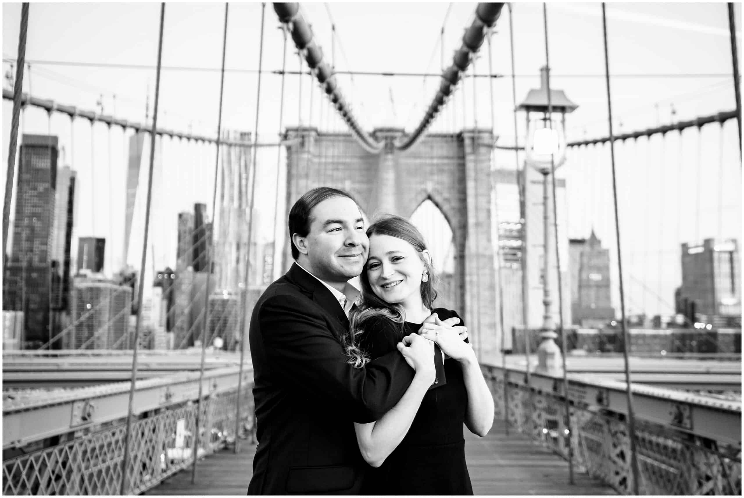 Brooklyn Bridge Engagement Session at sunrise by NYC Wedding Photographers, Two Adventurous Souls