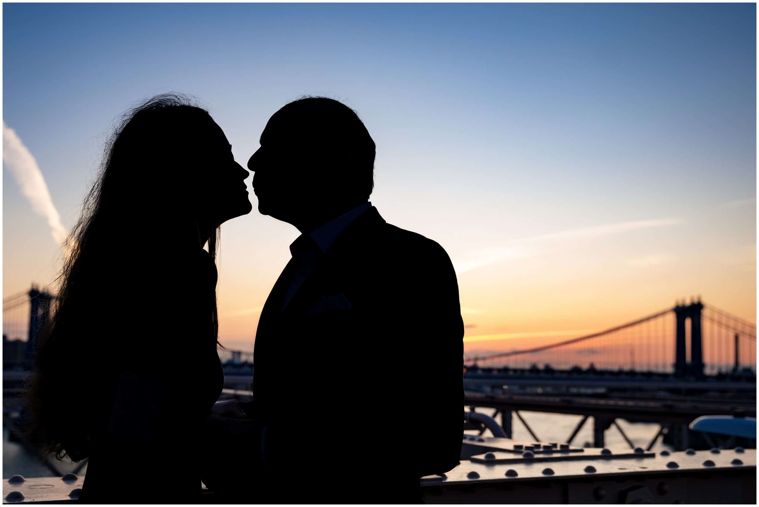 Brooklyn Bridge Engagement Session at sunrise by NYC Wedding Photographers, Two Adventurous Souls