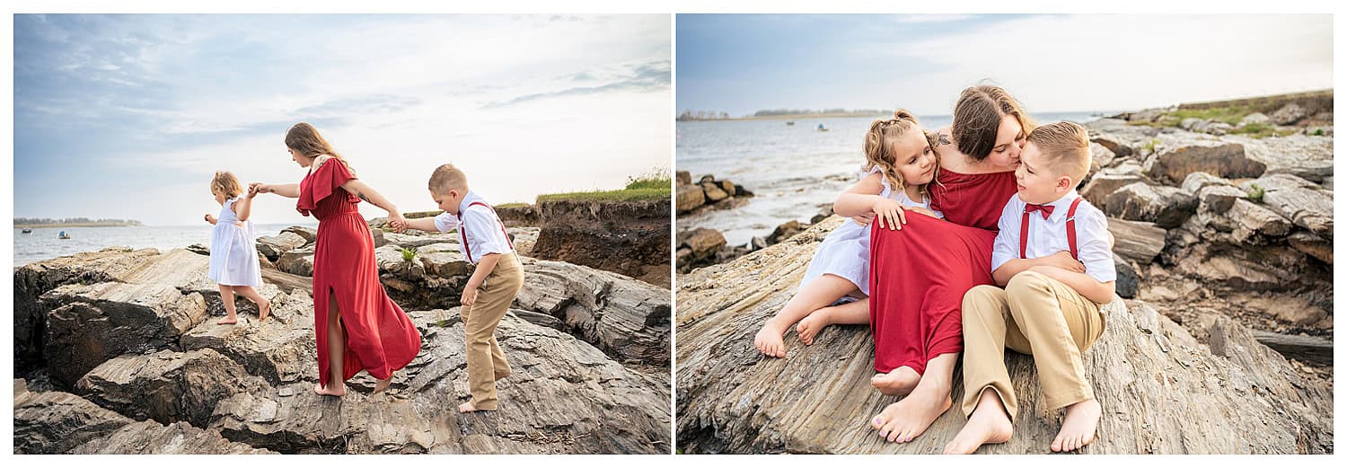 Kettle Cove Family Portraits captured by Cape Elizabeth Family Photographer, Brittany of Two Adventurous Souls