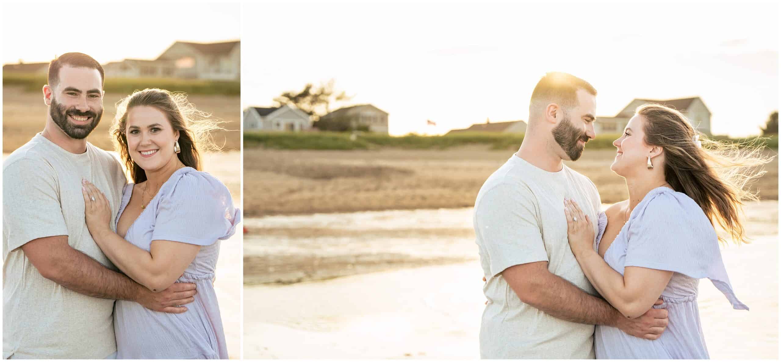 Hills Beach Biddeford Surprise Proposal. Captured by Maine Wedding Photographers, Two Adventurous Souls