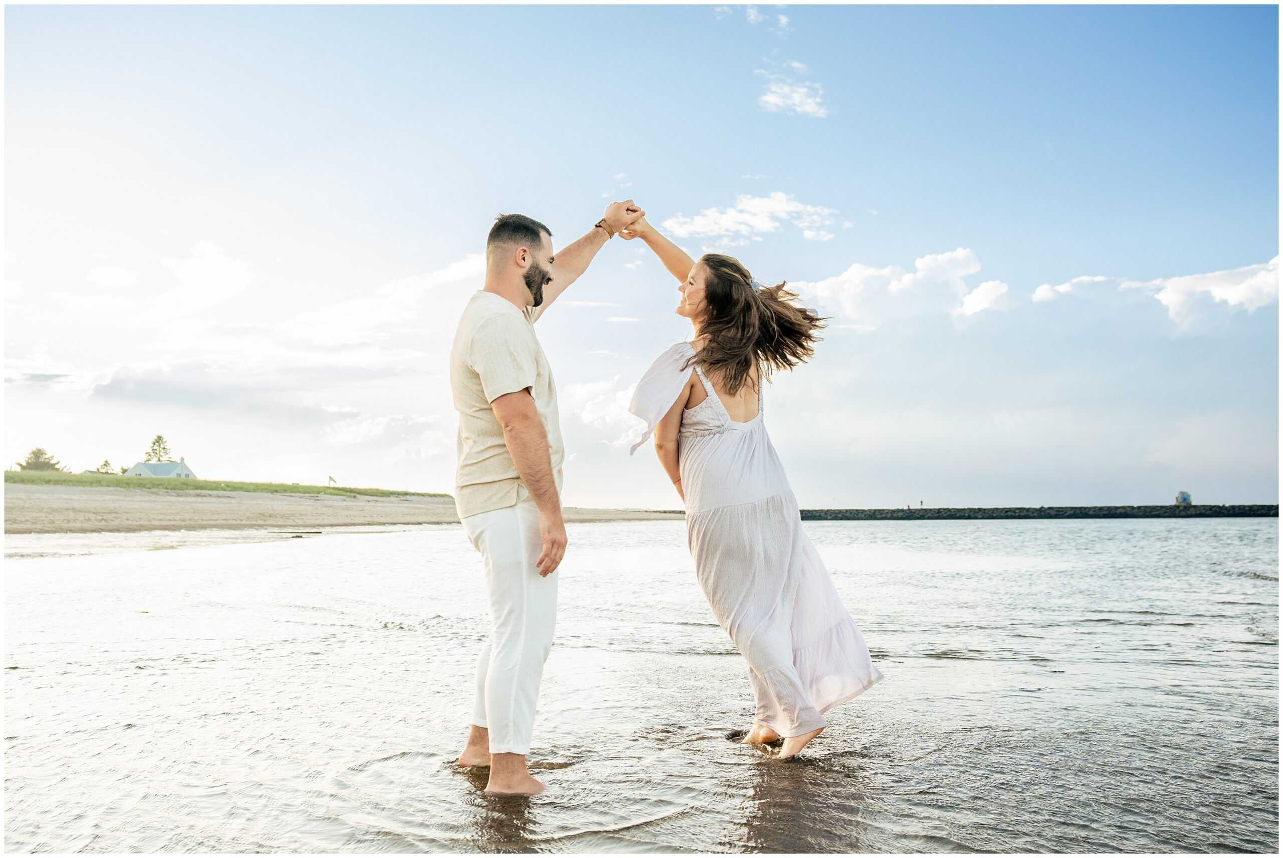 Hills Beach Biddeford Surprise Proposal. Captured by Maine Wedding Photographers, Two Adventurous Souls