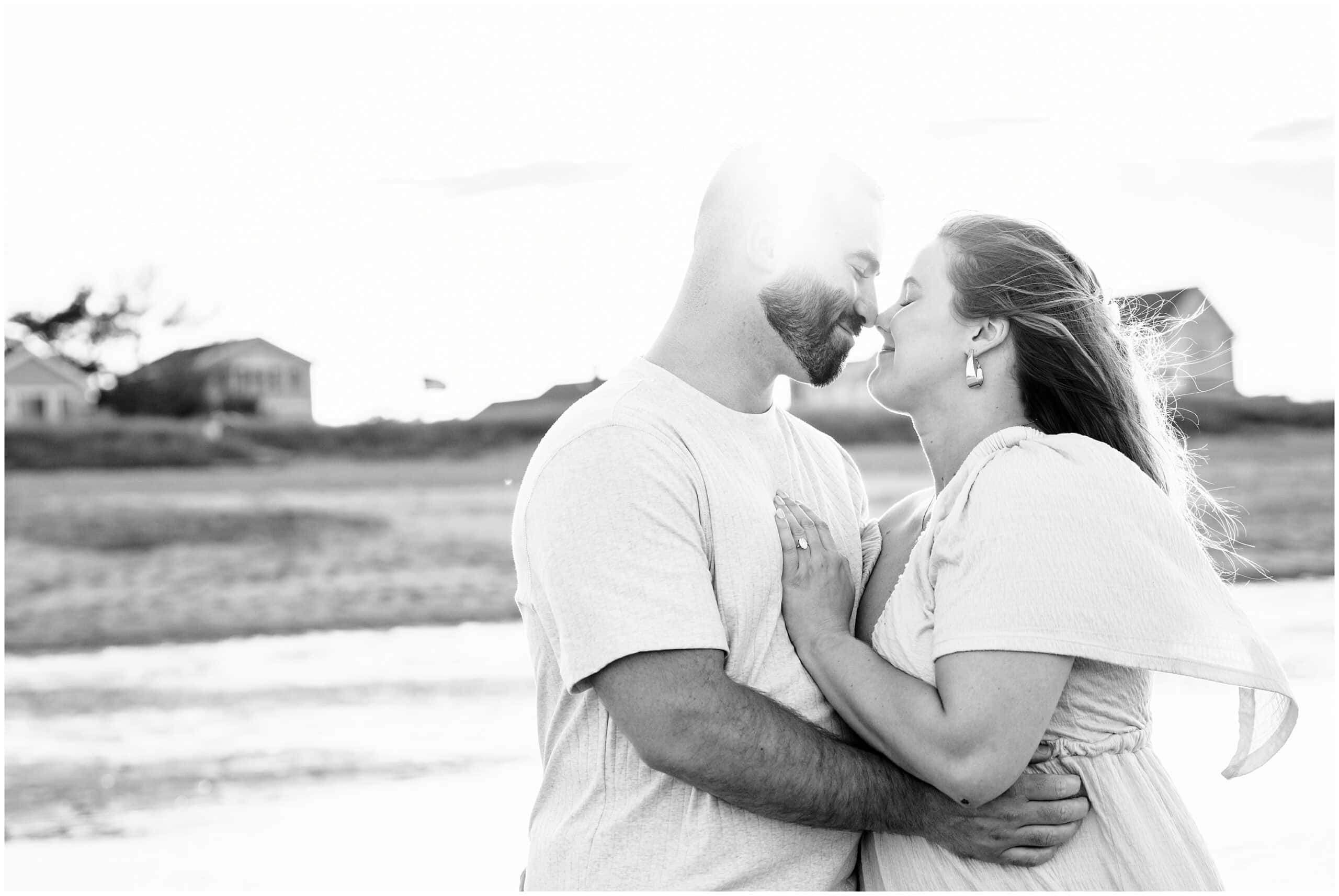 Hills Beach Biddeford Surprise Proposal. Captured by Maine Wedding Photographers, Two Adventurous Souls