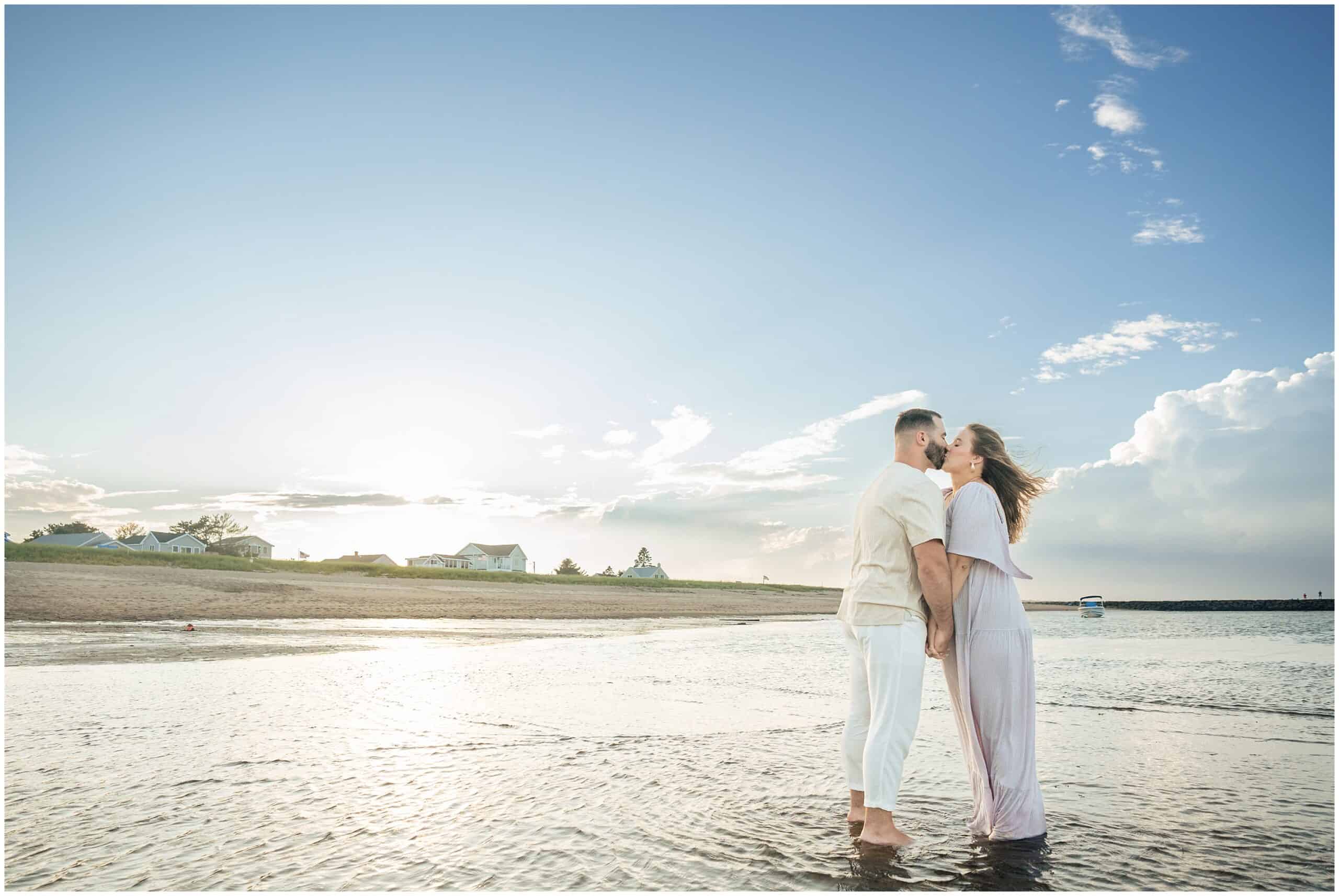 Hills Beach Biddeford Surprise Proposal. Captured by Maine Wedding Photographers, Two Adventurous Souls