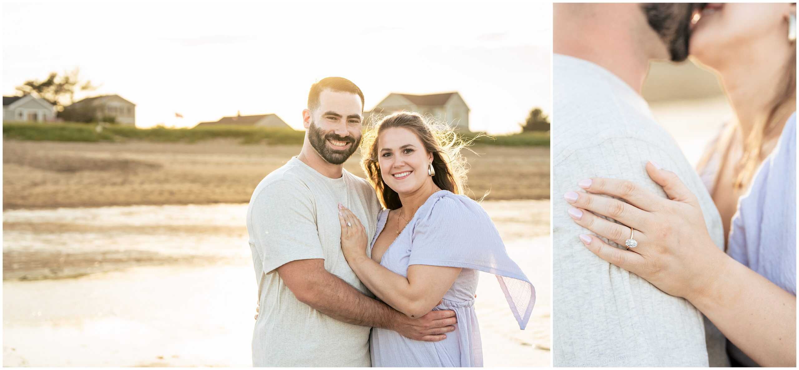 Hills Beach Biddeford Surprise Proposal. Captured by Maine Wedding Photographers, Two Adventurous Souls