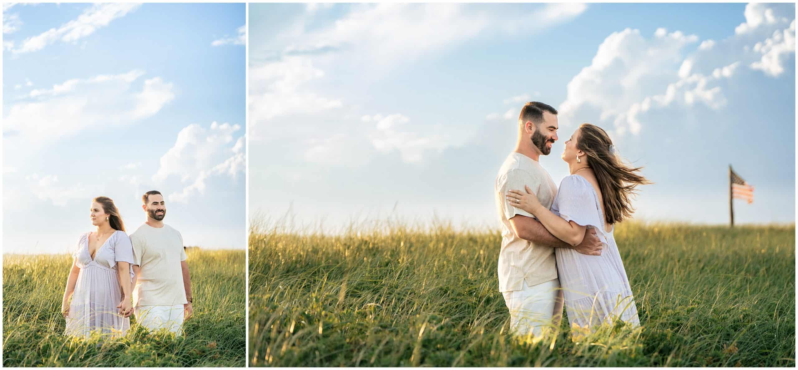 Hills Beach Biddeford Surprise Proposal. Captured by Maine Wedding Photographers, Two Adventurous Souls