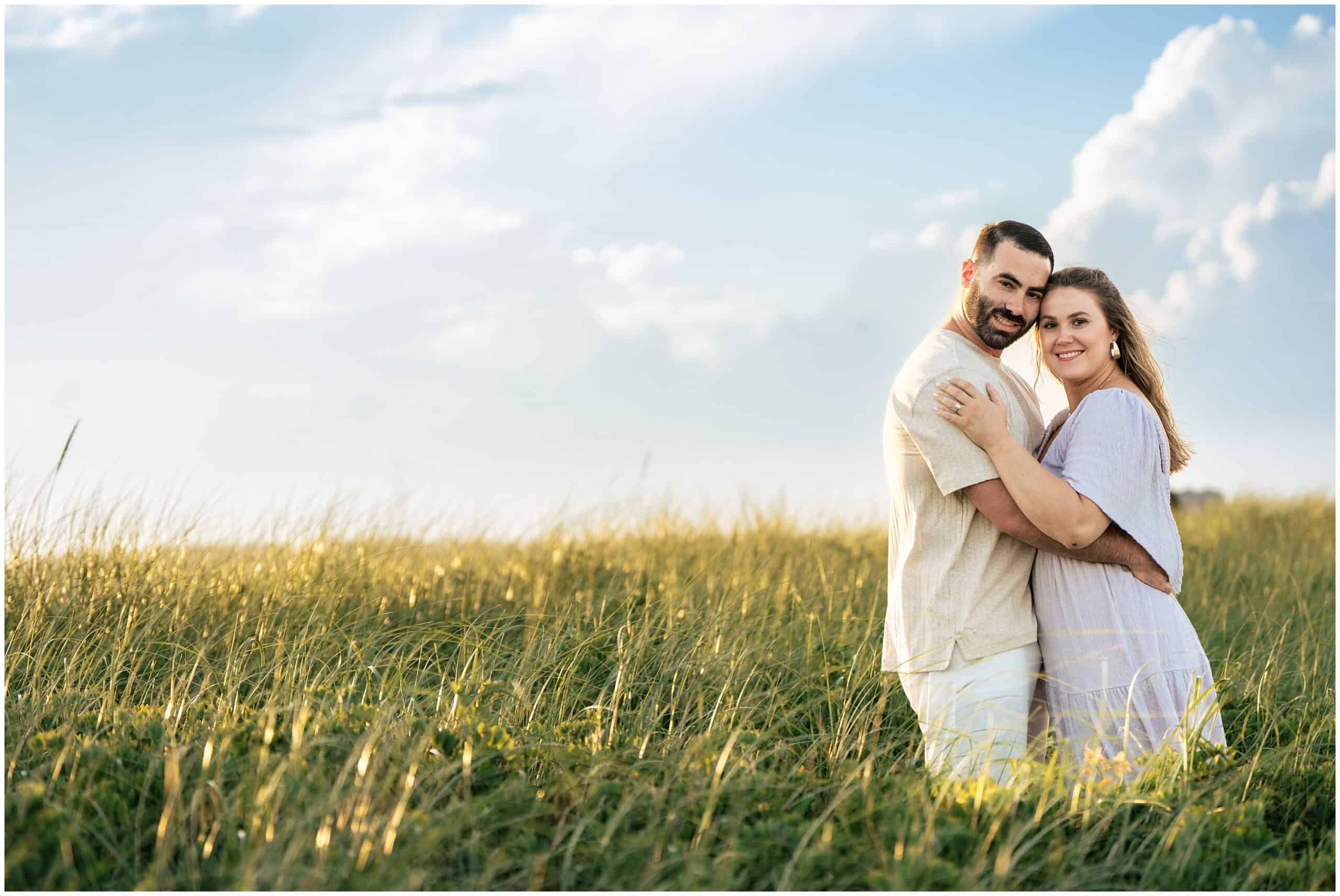 Hills Beach Biddeford Surprise Proposal. Captured by Maine Wedding Photographers, Two Adventurous Souls