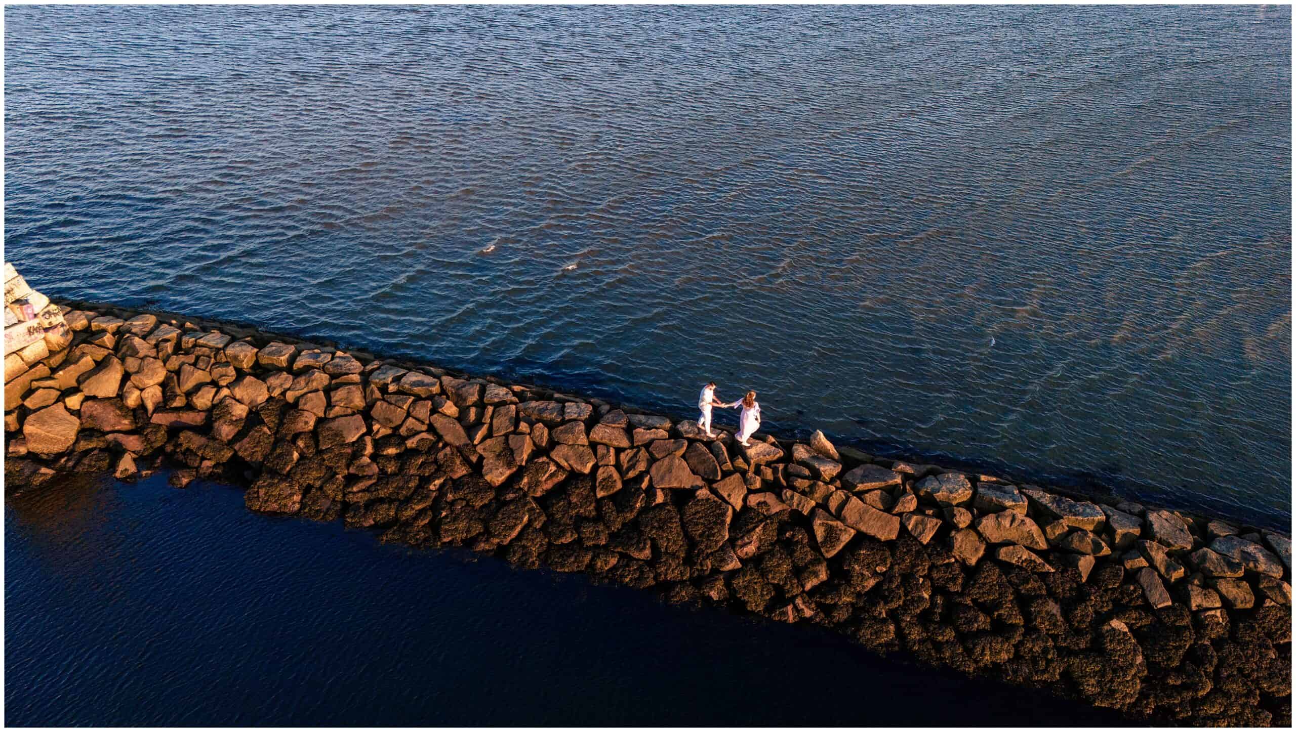 Hills Beach Biddeford Surprise Proposal. Captured by Maine Wedding Photographers, Two Adventurous Souls