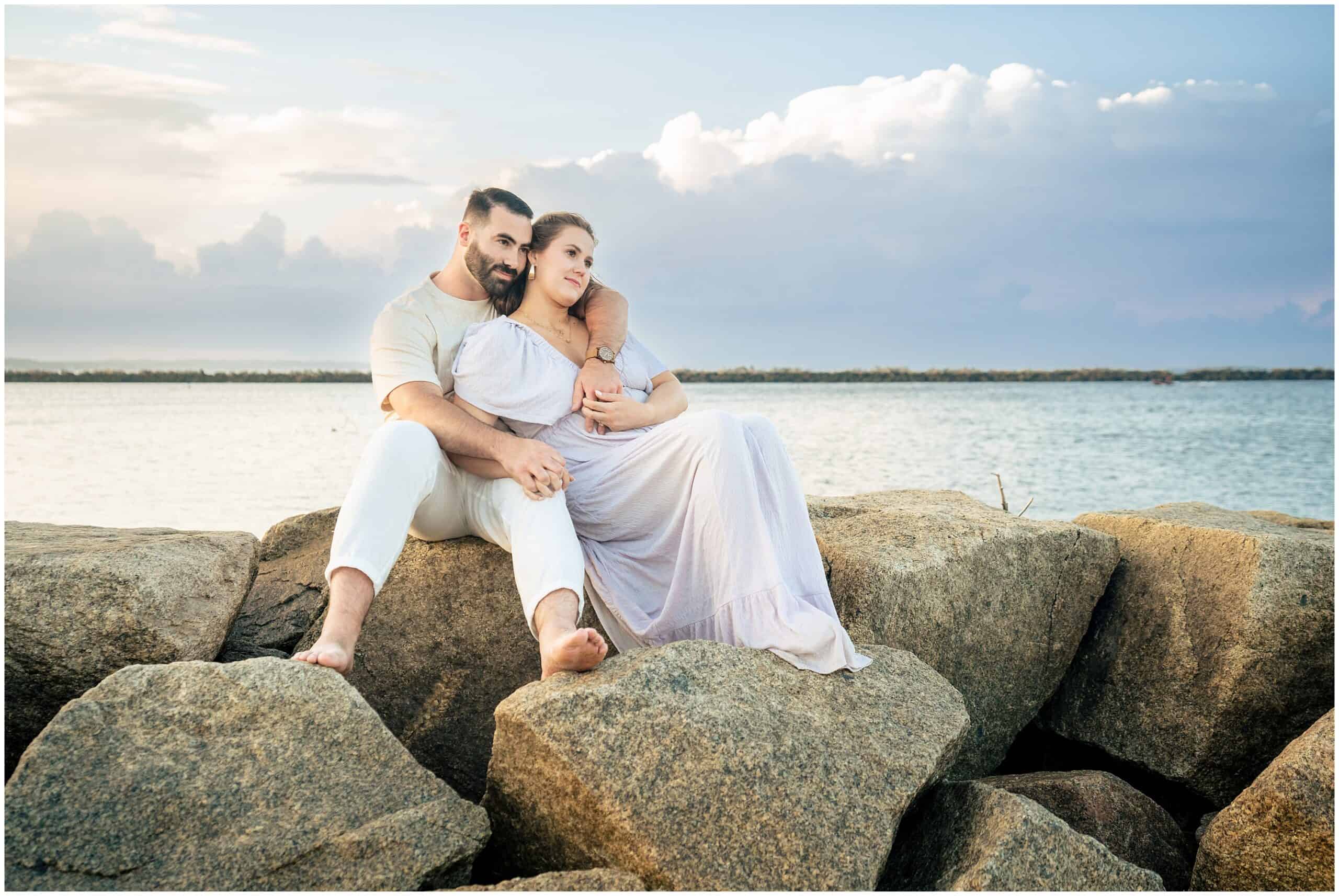 Hills Beach Biddeford Surprise Proposal. Captured by Maine Wedding Photographers, Two Adventurous Souls