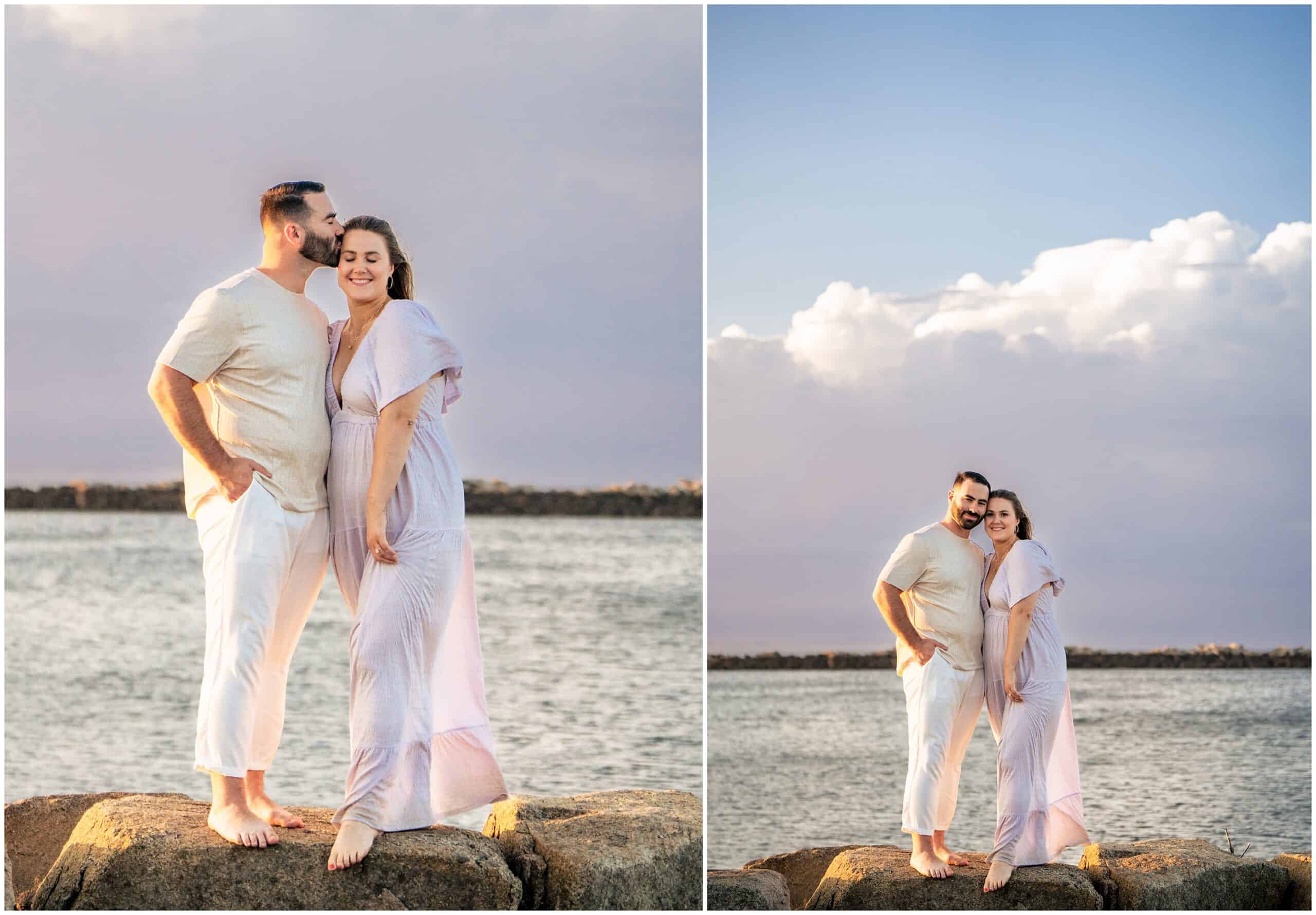 Hills Beach Biddeford Surprise Proposal. Captured by Maine Wedding Photographers, Two Adventurous Souls