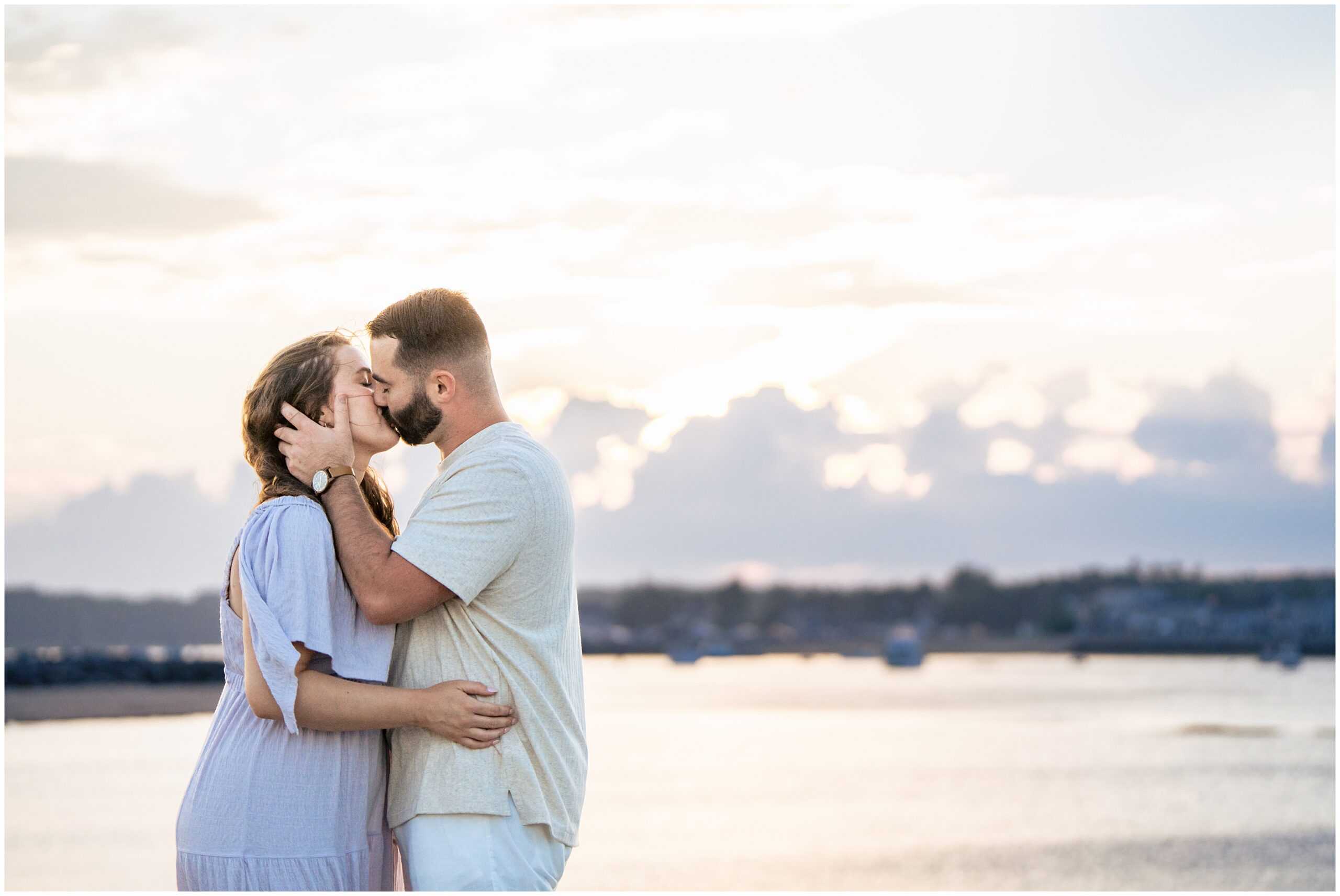 Hills Beach Biddeford Surprise Proposal. Captured by Maine Wedding Photographers, Two Adventurous Souls