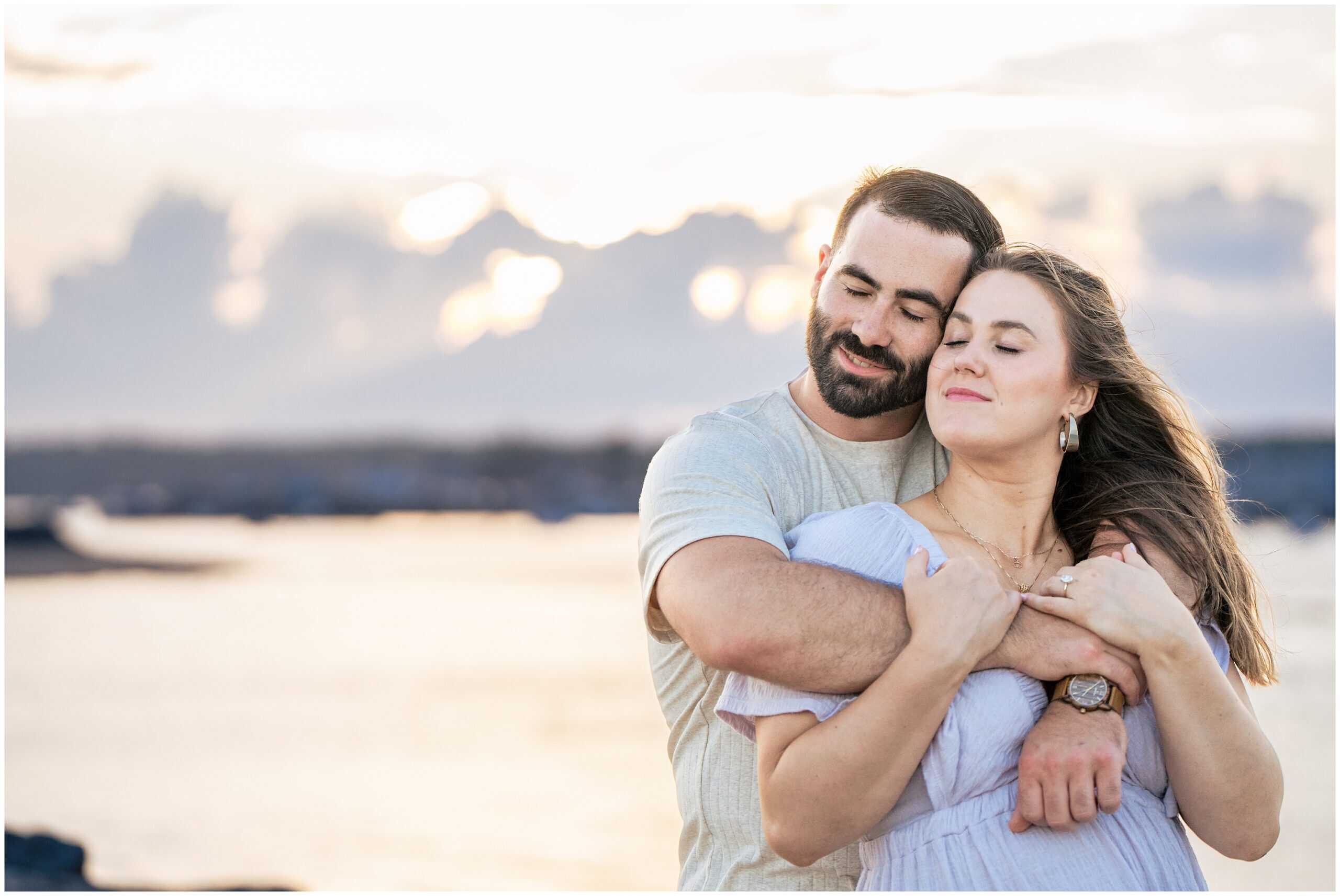 Hills Beach Biddeford Surprise Proposal. Captured by Maine Wedding Photographers, Two Adventurous Souls