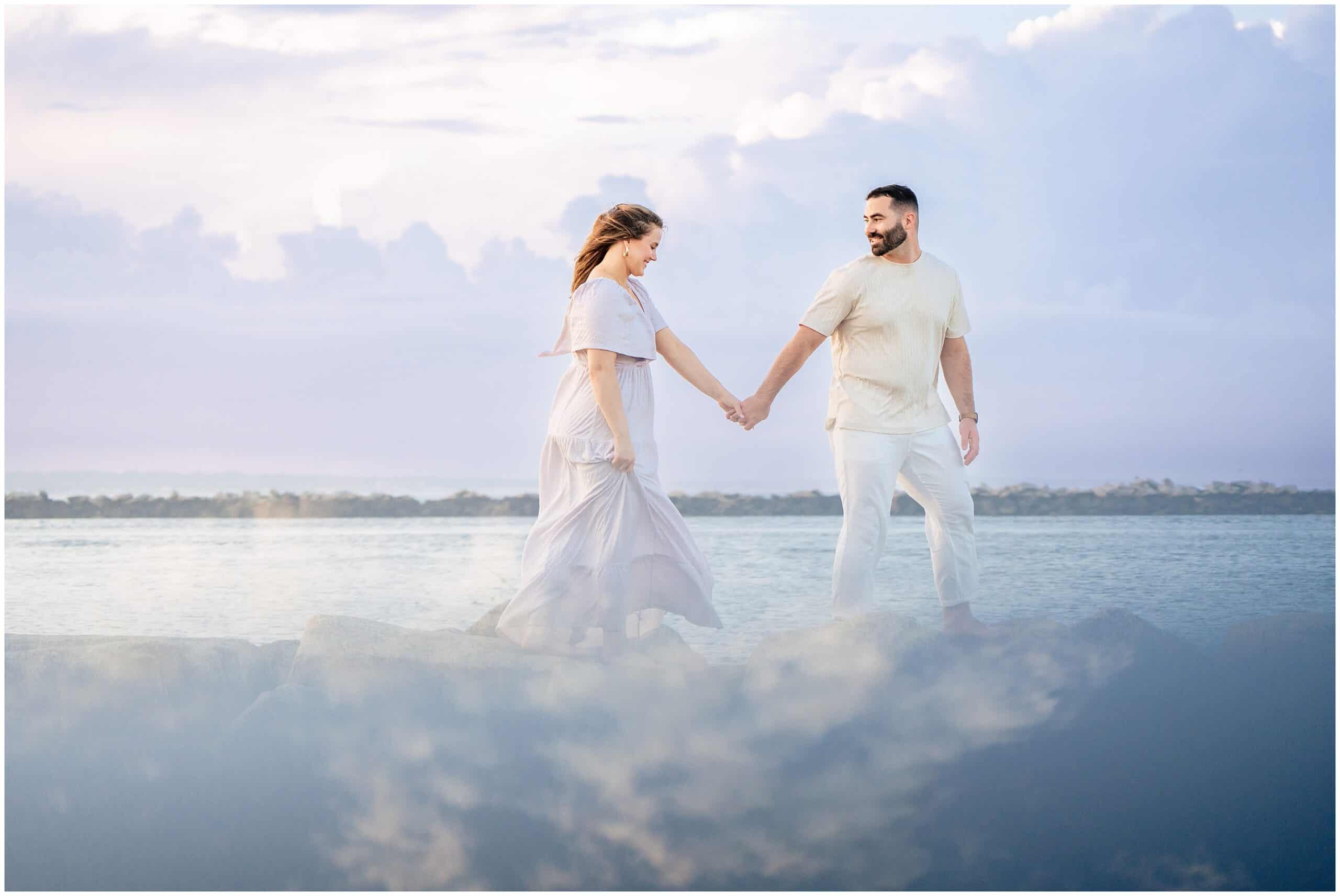 Hills Beach Biddeford Surprise Proposal. Captured by Maine Wedding Photographers, Two Adventurous Souls