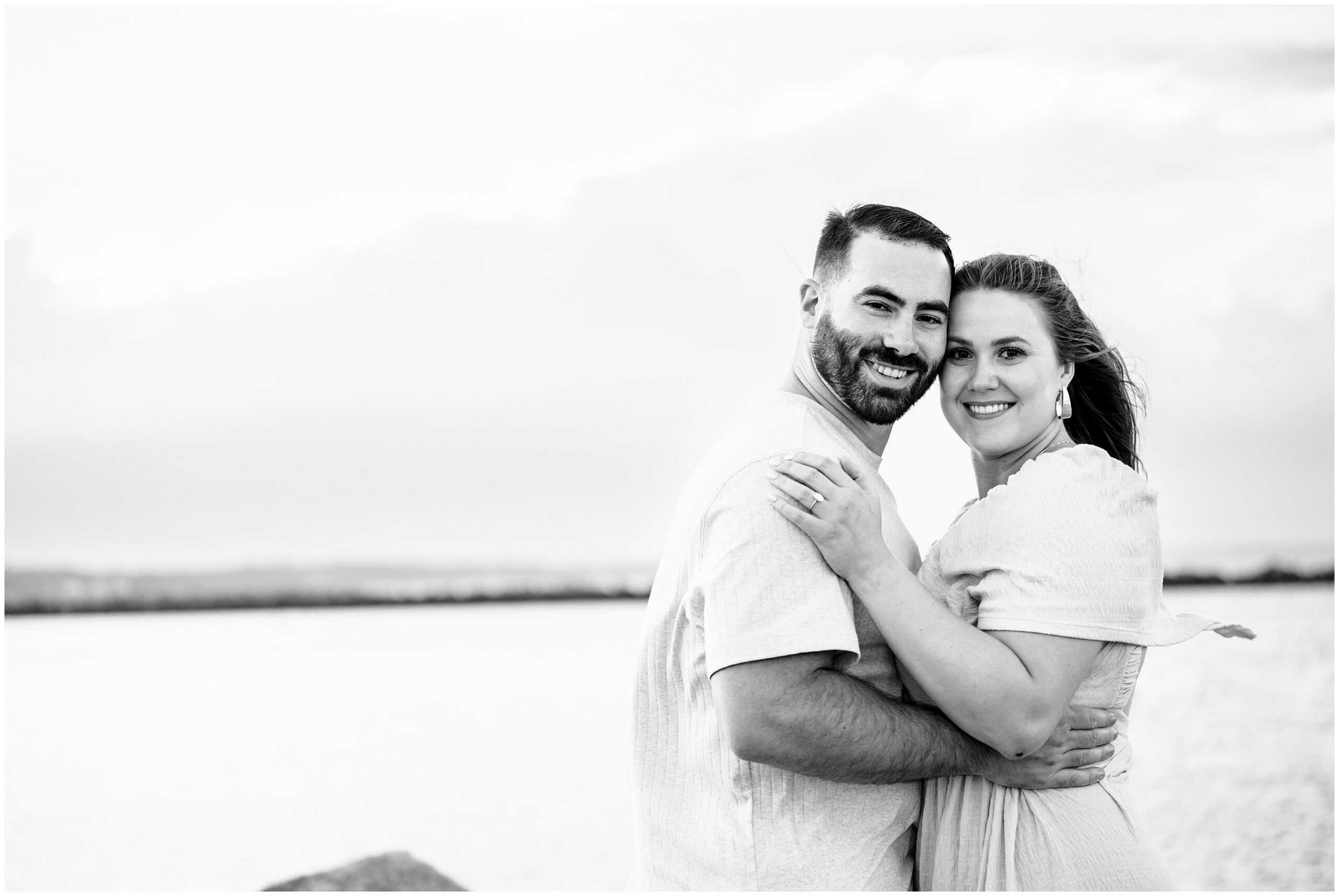 Hills Beach Biddeford Surprise Proposal. Captured by Maine Wedding Photographers, Two Adventurous Souls