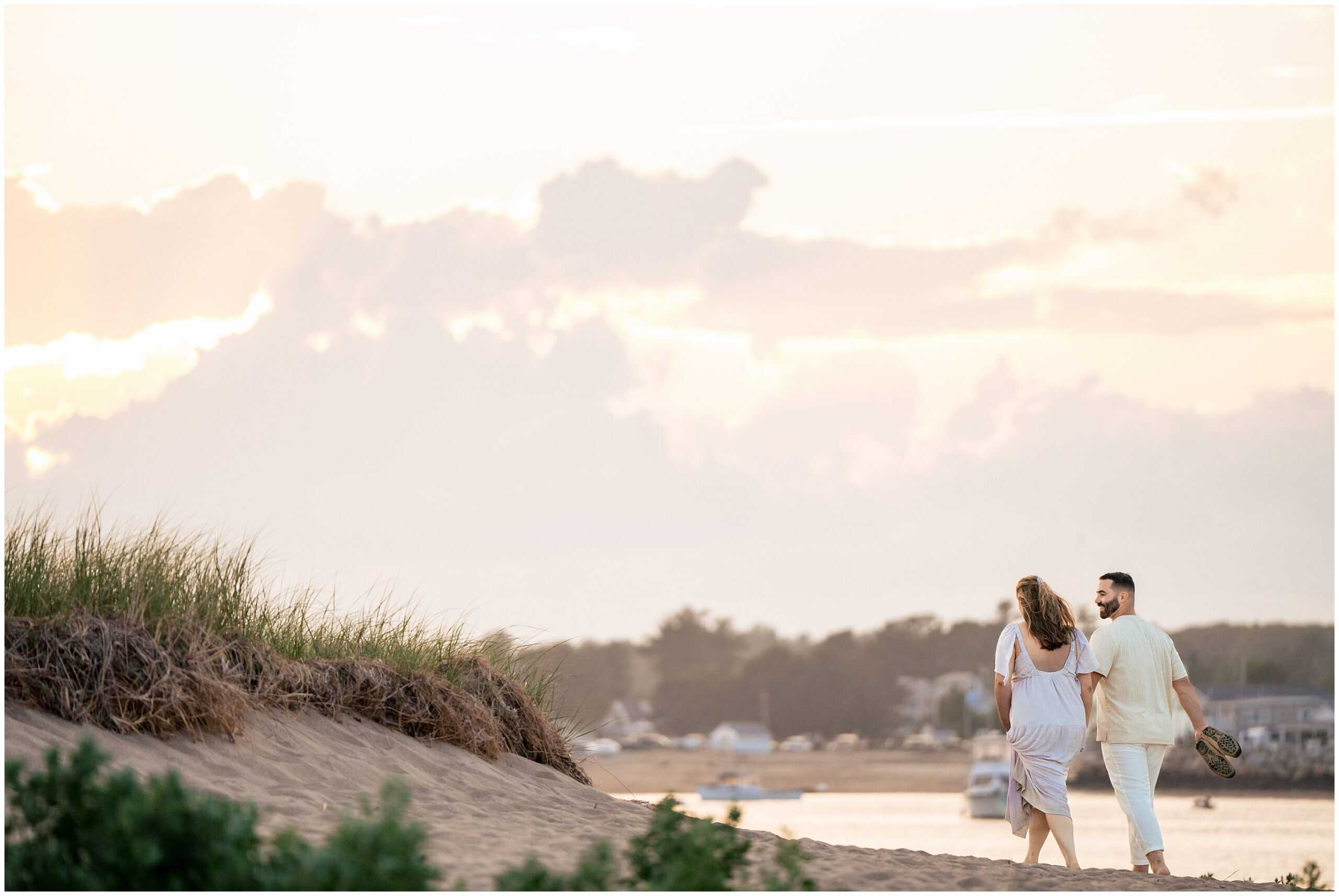 Hills Beach Biddeford Surprise Proposal. Captured by Maine Wedding Photographers, Two Adventurous Souls