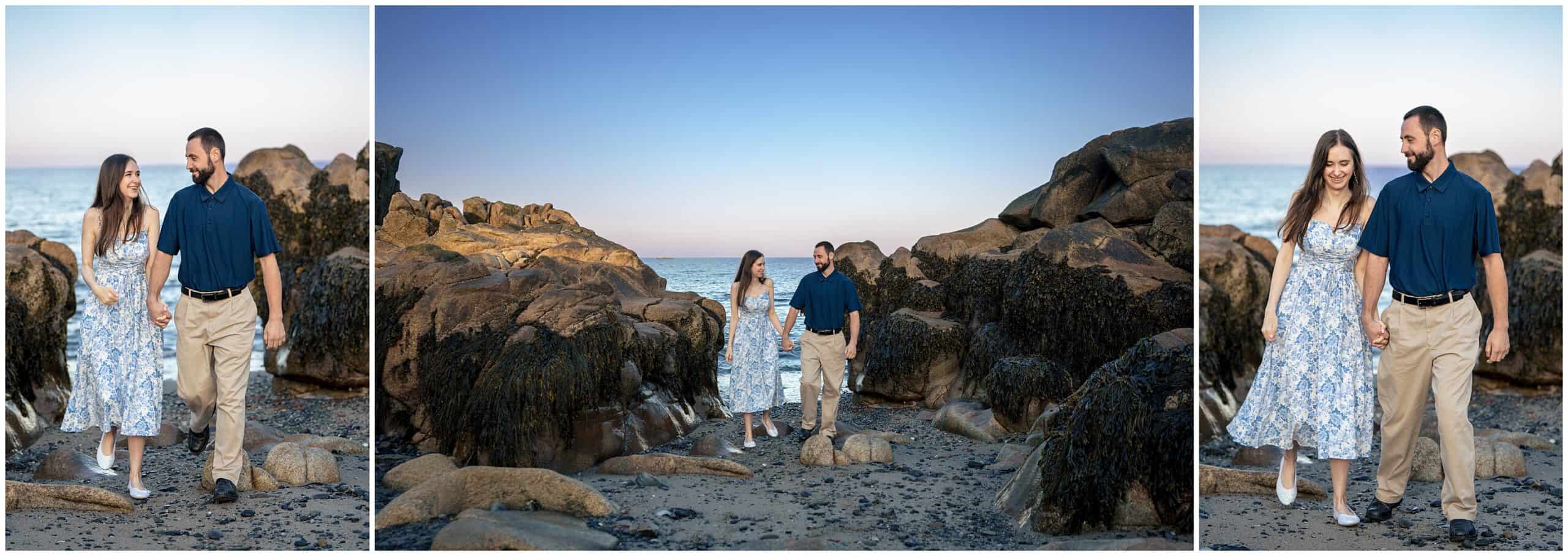 Biddeford Pool Engagement Session by Maine Wedding Photographers, Two Adventurous Souls