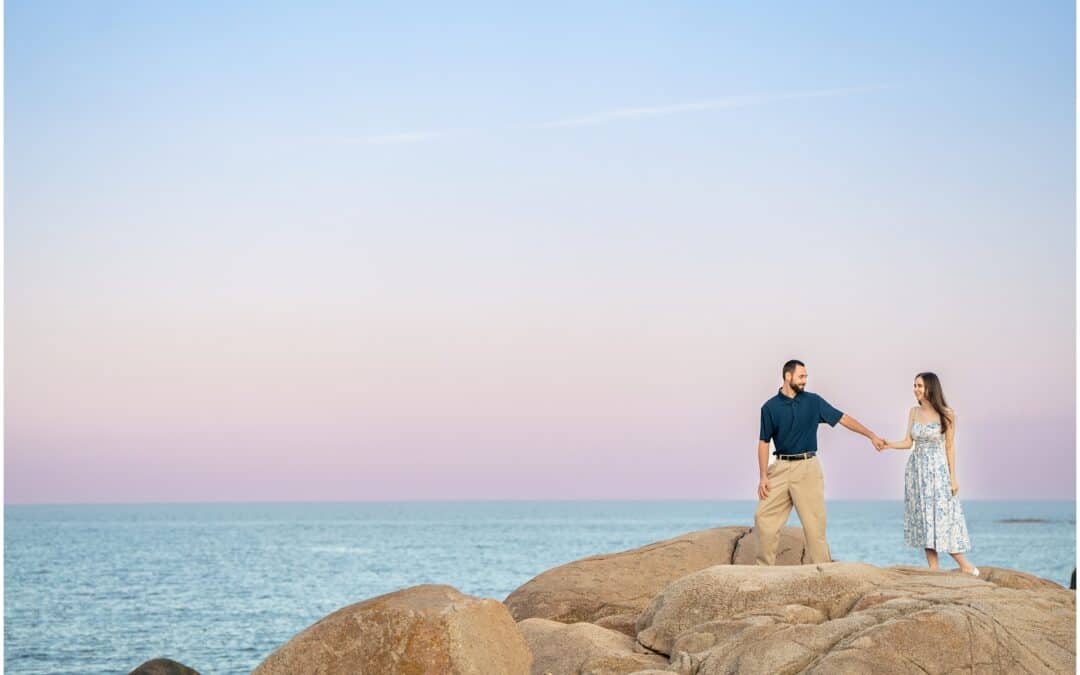 Biddeford Pool Engagement Session by Maine Wedding Photographers, Two Adventurous Souls