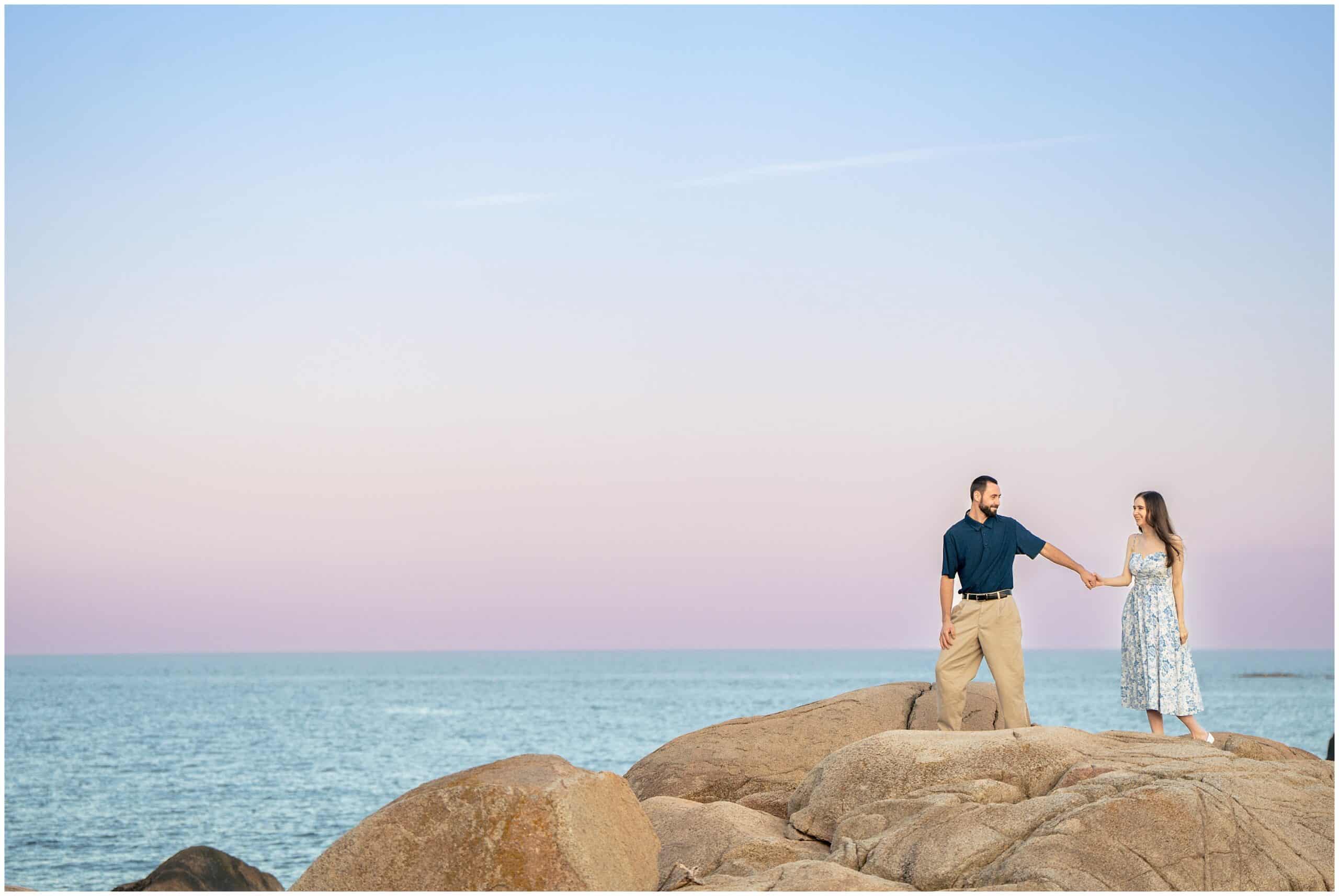 Biddeford Pool Engagement Session by Maine Wedding Photographers, Two Adventurous Souls