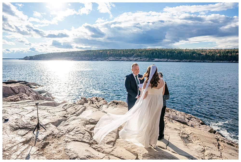 Acadia Wedding Photographers, Bar Harbor Wedding Photographers, Wedding Ceremony on the ocean