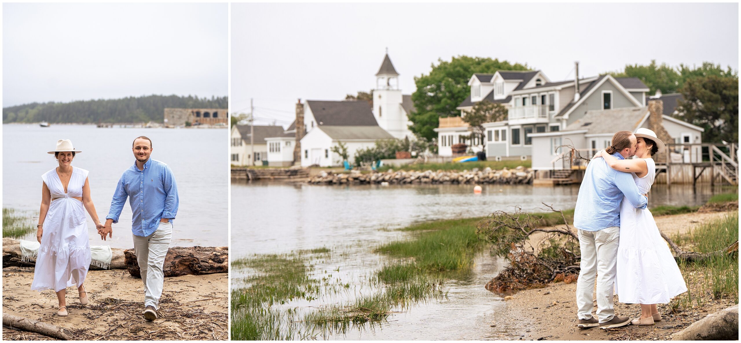 Phippsburg Engagement Session, 1774 Inn Wedding,