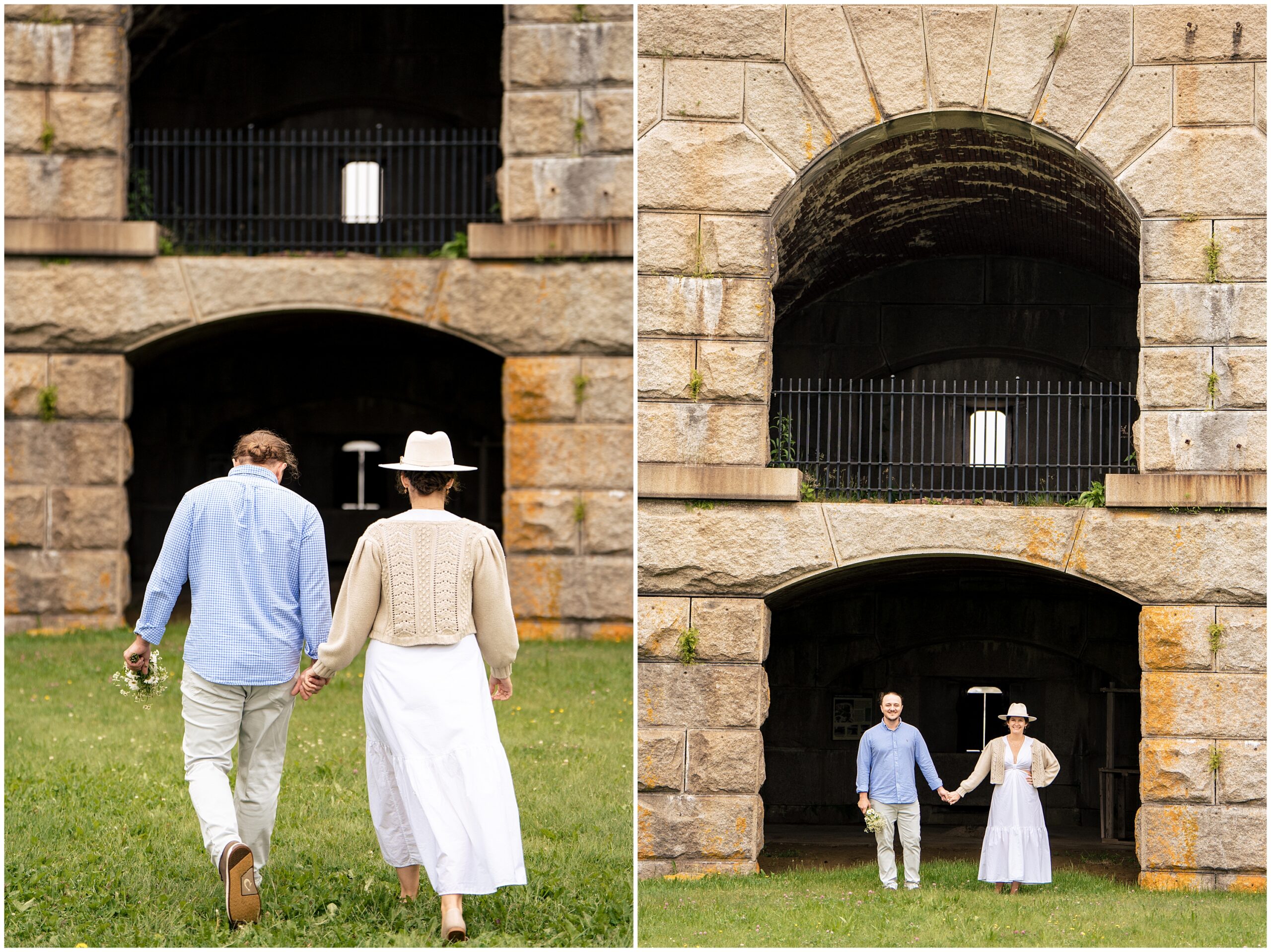 Phippsburg Engagement Session, 1774 Inn Wedding, Fort Popham