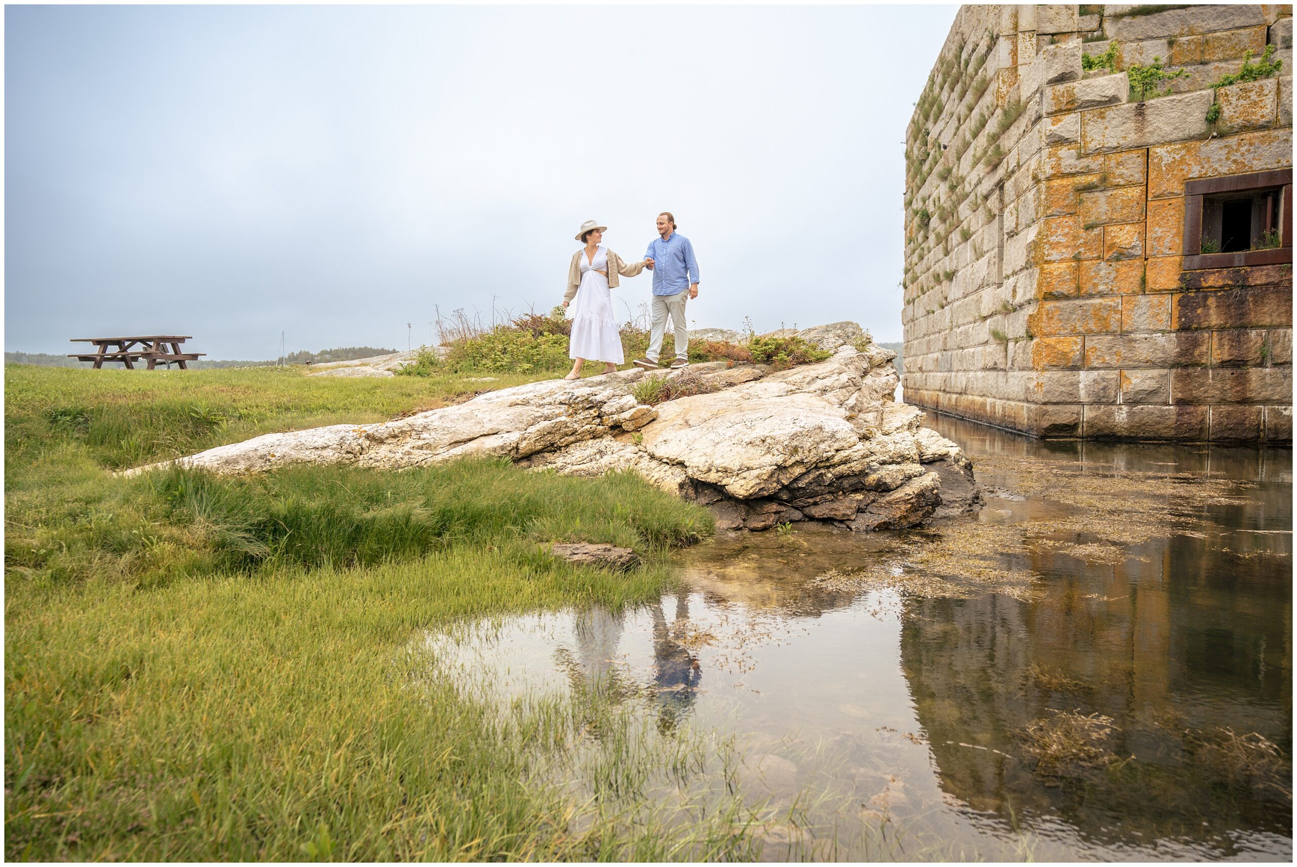 Phippsburg Engagement Session, 1774 Inn Wedding, Fort Popham