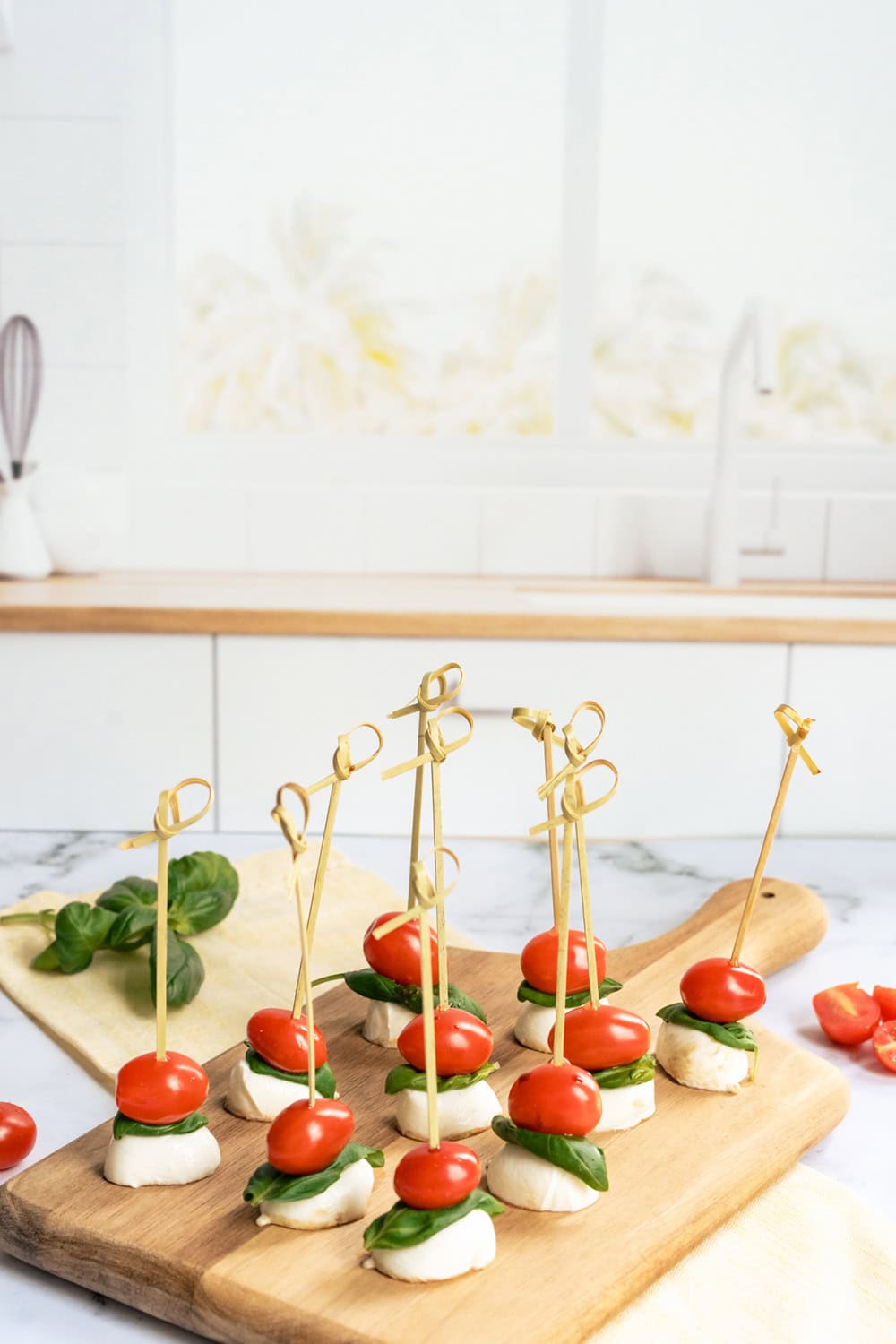 Maine Food Photographer, Maine product and branding photographer, Caprese Salad Bites, Wedding Appetizers