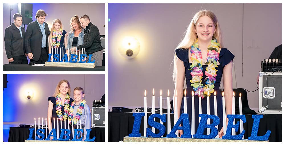 Congregation Bet Ha'am Bat Mitzvah with Keeley Banquet center party