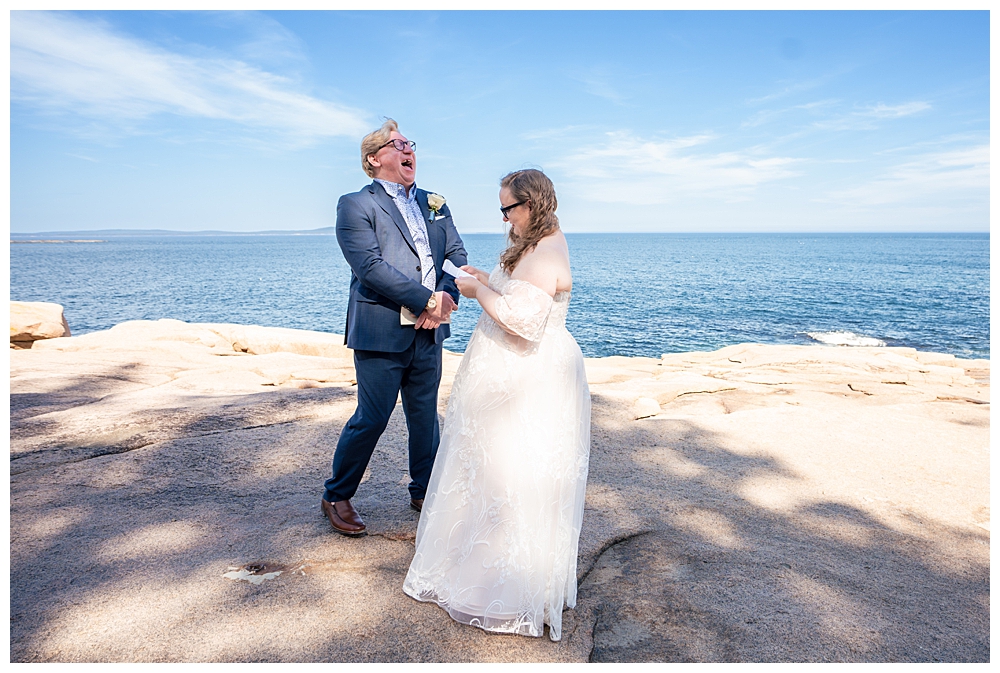 Bar Harbor Wedding Photos at Otter Cliffs in Acadia National Park