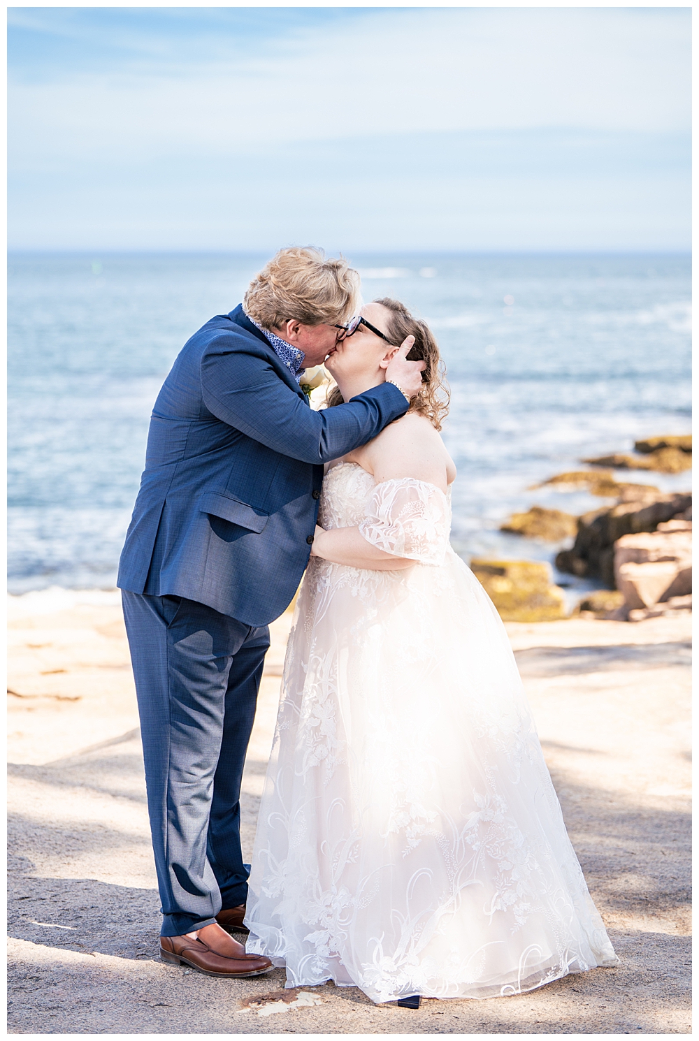 Bar Harbor Wedding Photos at Otter Cliffs in Acadia National Park