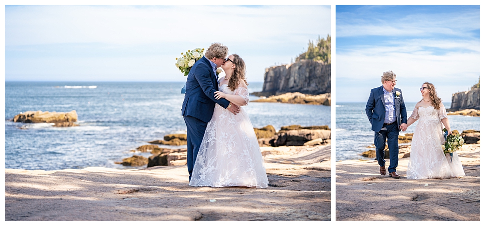 Bar Harbor Wedding Photos at Otter Cliffs in Acadia National Park