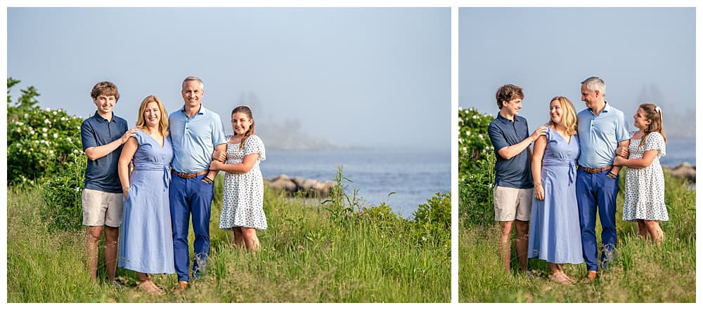 Family Portraits at Ocean Point in Boothbay Harbor. Captured by Ocean Point Family Photographers, Two Adventurous Souls