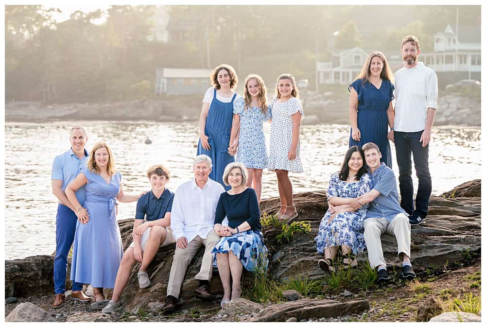 Family Portraits at Ocean Point in Boothbay Harbor. Captured by Ocean Point Family Photographers, Two Adventurous Souls