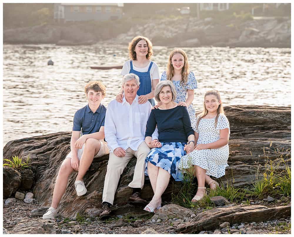 Family Portraits at Ocean Point in Boothbay Harbor. Captured by Ocean Point Family Photographers, Two Adventurous Souls