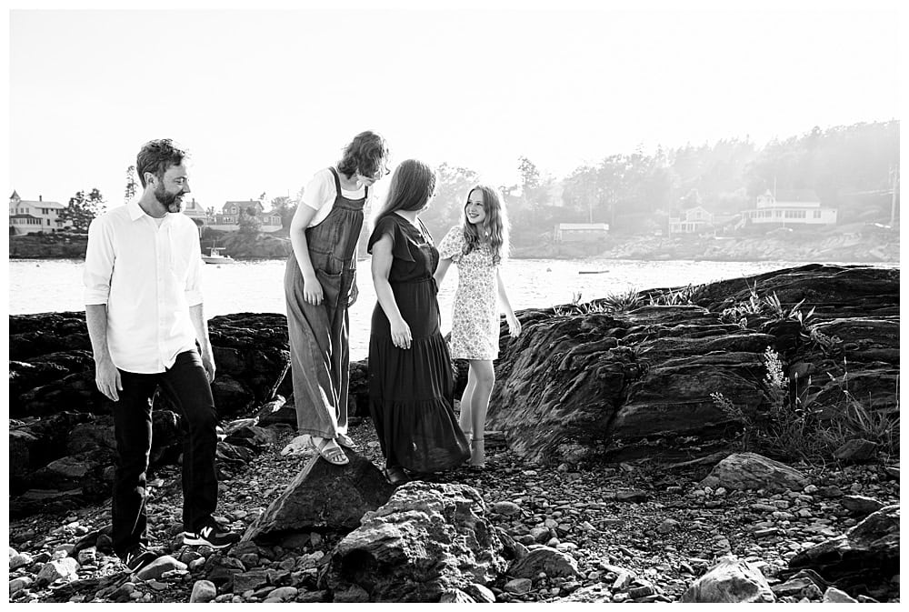 Family Portraits at Ocean Point in Boothbay Harbor. Captured by Ocean Point Family Photographers, Two Adventurous Souls