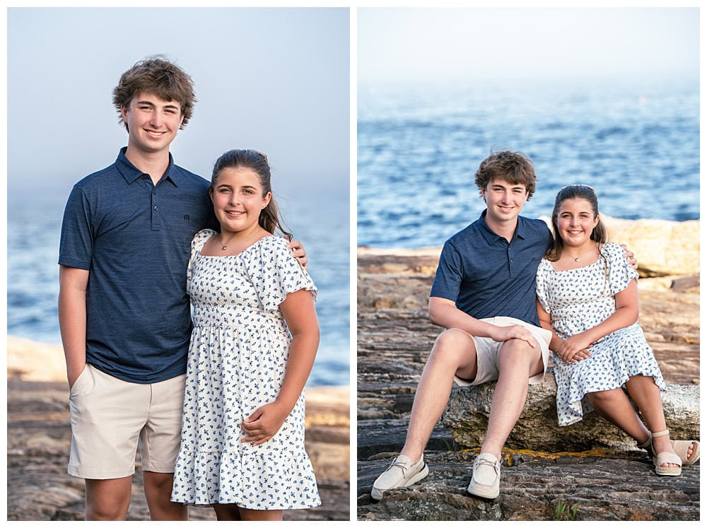 Family Portraits at Ocean Point in Boothbay Harbor. Captured by Ocean Point Family Photographers, Two Adventurous Souls