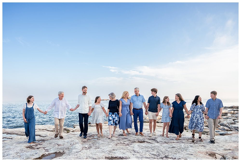 Family Portraits at Ocean Point in Boothbay Harbor. Captured by Ocean Point Family Photographers, Two Adventurous Souls