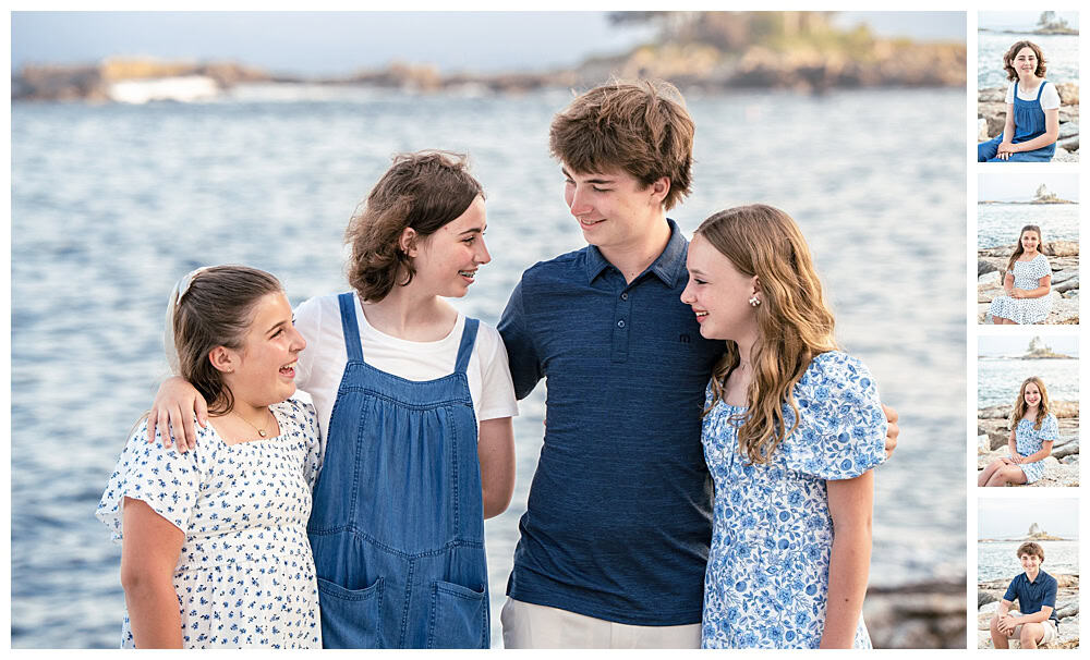 Family Portraits at Ocean Point in Boothbay Harbor. Captured by Ocean Point Family Photographers, Two Adventurous Souls