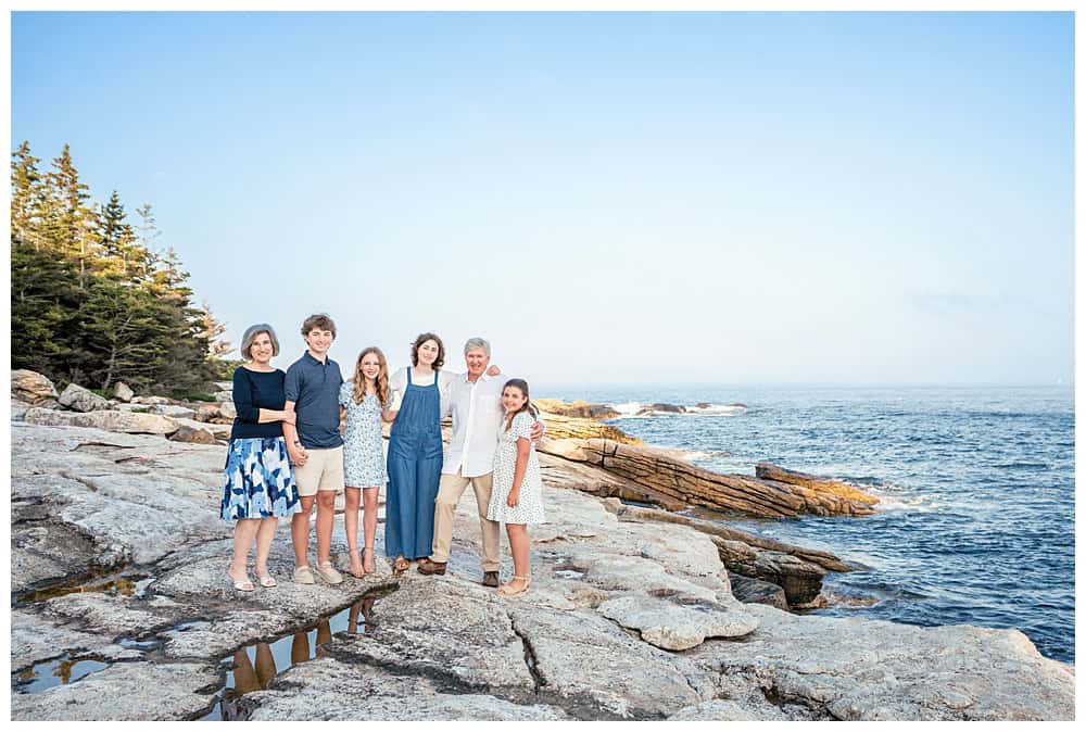 Family Portraits at Ocean Point in Boothbay Harbor. Captured by Ocean Point Family Photographers, Two Adventurous Souls
