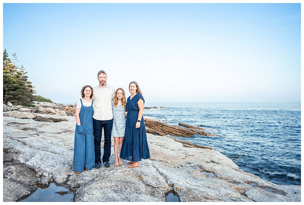 Family Portraits at Ocean Point in Boothbay Harbor. Captured by Ocean Point Family Photographers, Two Adventurous Souls