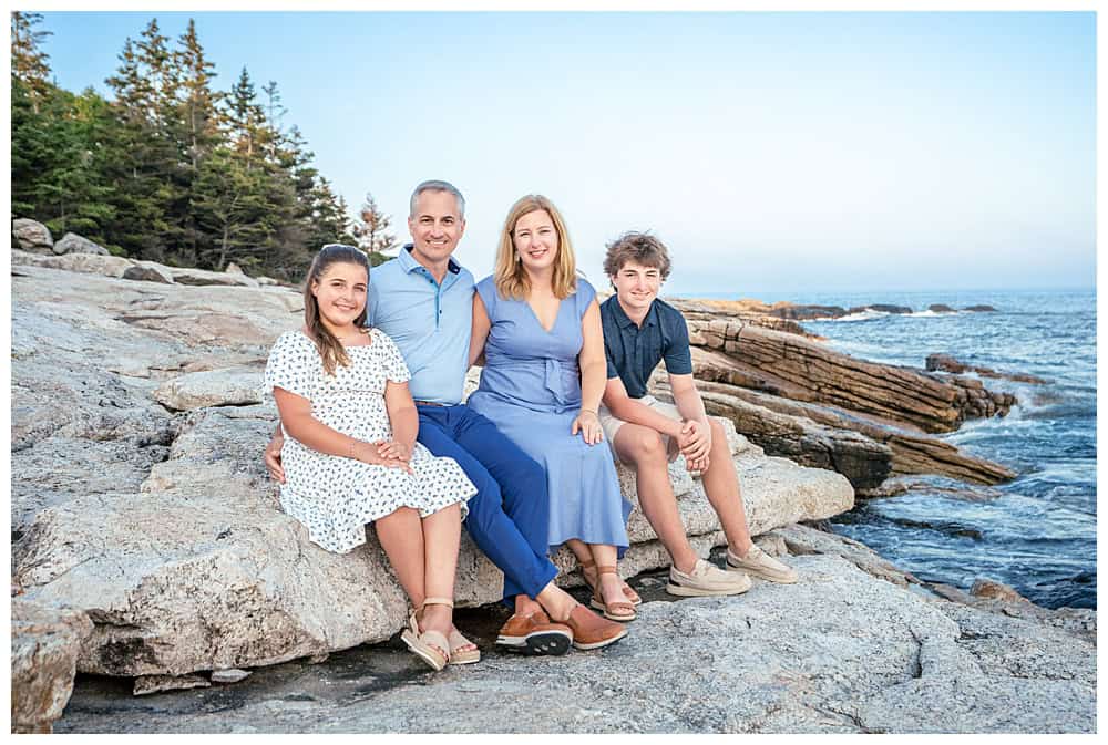Family Portraits at Ocean Point in Boothbay Harbor. Captured by Ocean Point Family Photographers, Two Adventurous Souls