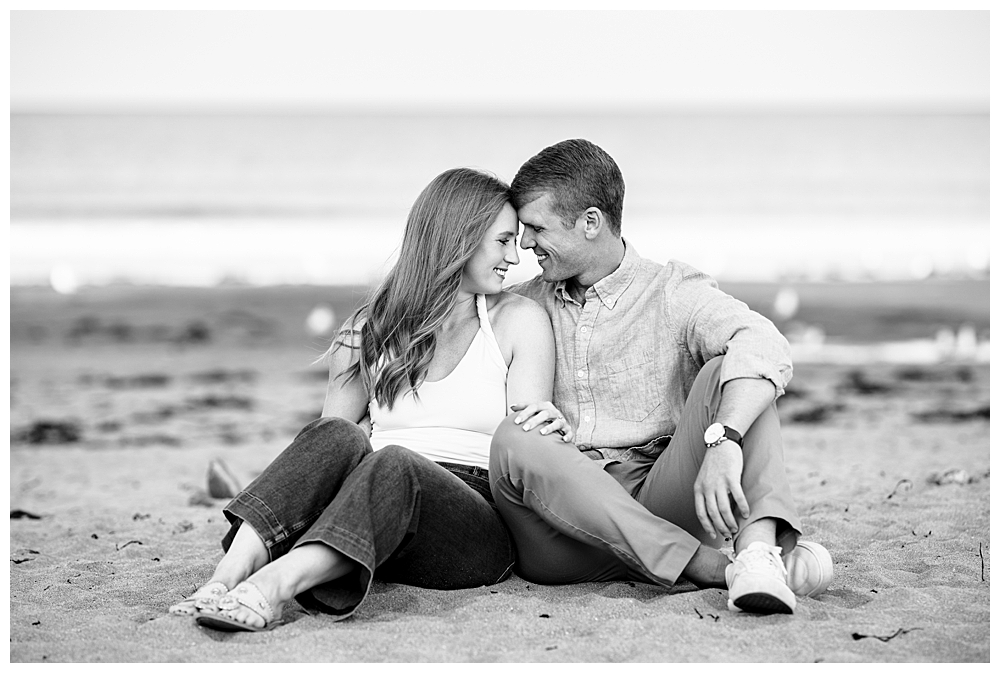 Short Sands Beach Engagement Photos with a Beach Picnic twist. Captured by Maine Wedding Photographers, Two Adventurous Souls