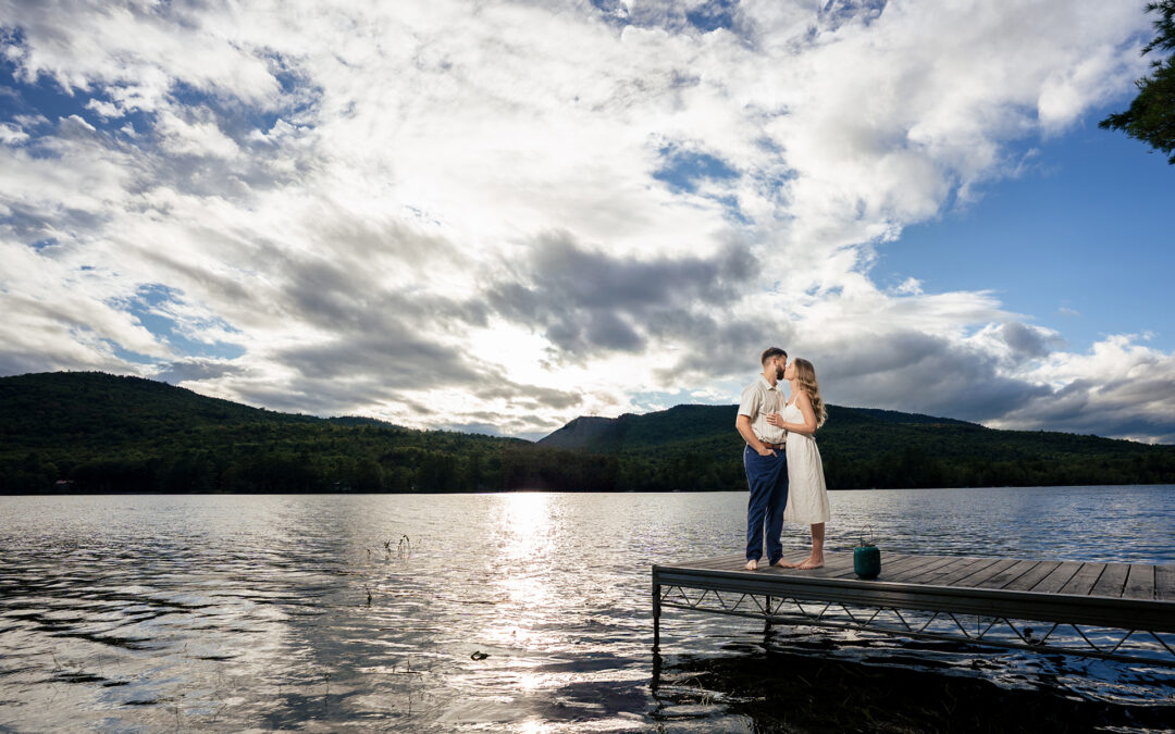 Maine Lake Engagement Session, Romantic Lake Portraits