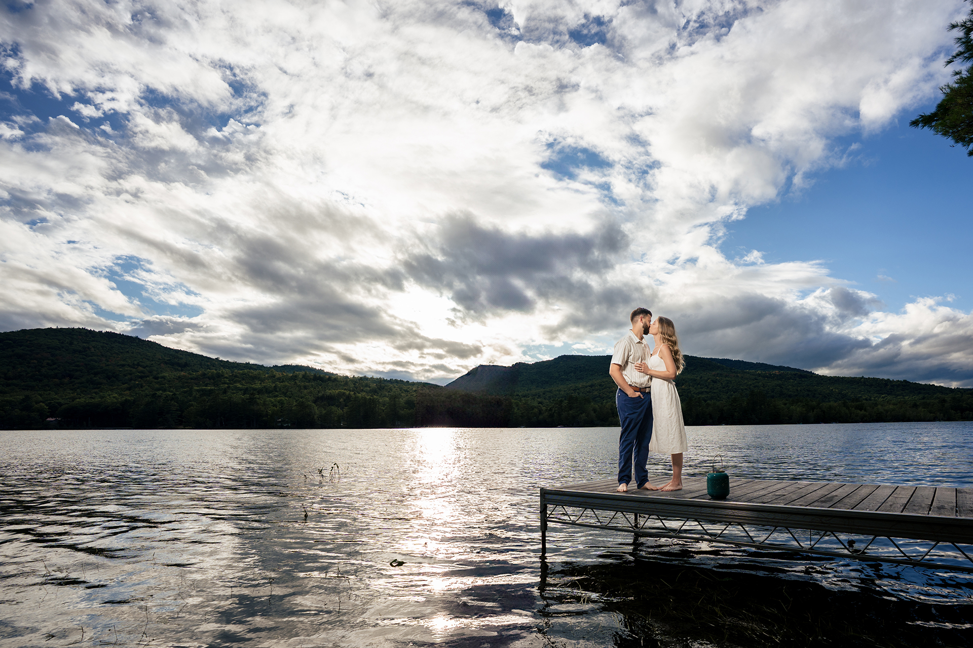 Maine Lake Engagement Session, Romantic Lake Portraits