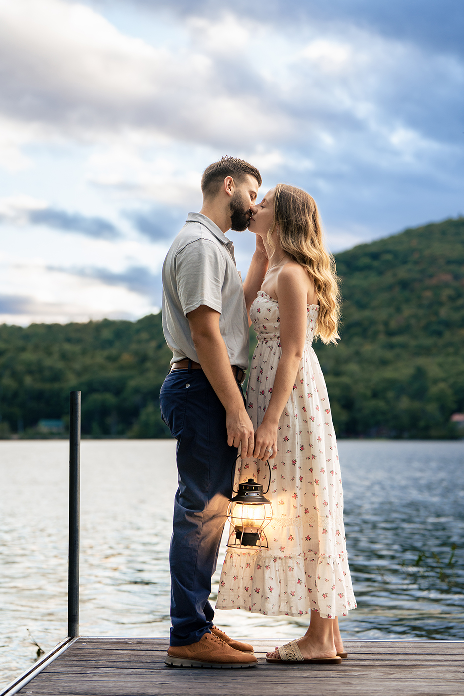 Maine Lake Engagement Session, Romantic Lake Portraits