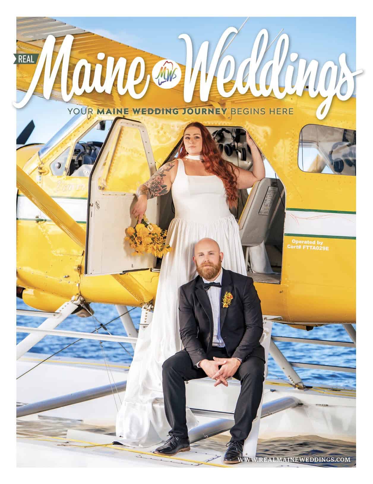 Real Maine Weddings Photographer - Published Photographer - Two Adventurous Souls 2026-1 Real Maine Weddings Published Photographer, Magazine Photographer, Airplane Wedding